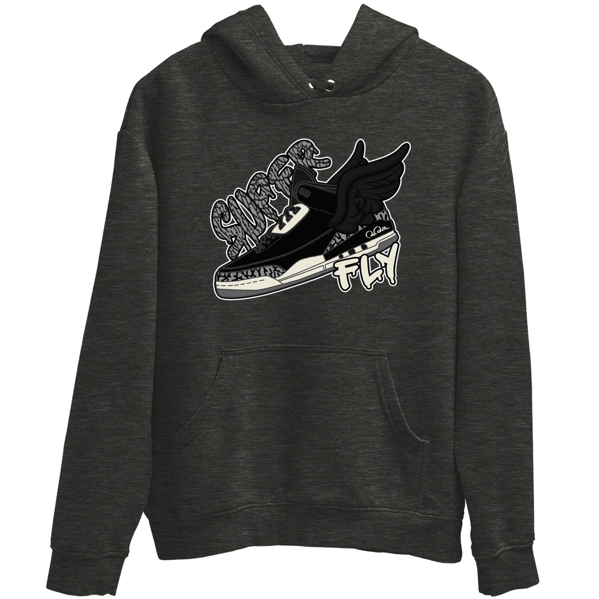 Super Fly snkmatch Tee - Air Jordan 3 Off Noir