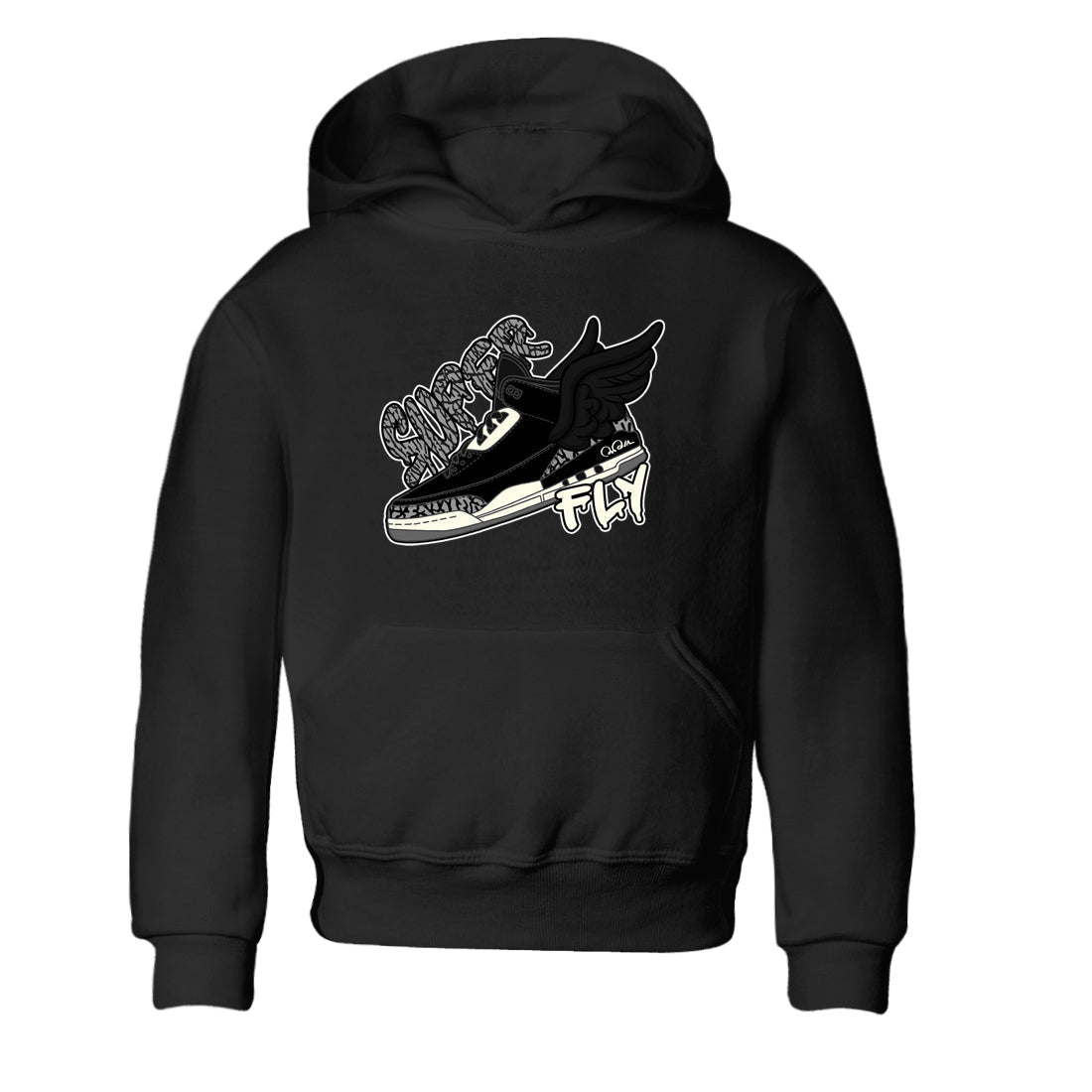 Super Fly snkmatch Tee Kids - Air Jordan 3 Off Noir