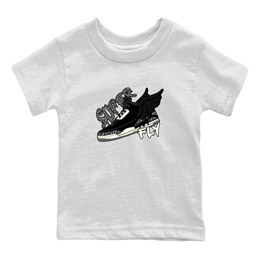 Super Fly snkmatch Tee Kids - Air Jordan 3 Off Noir
