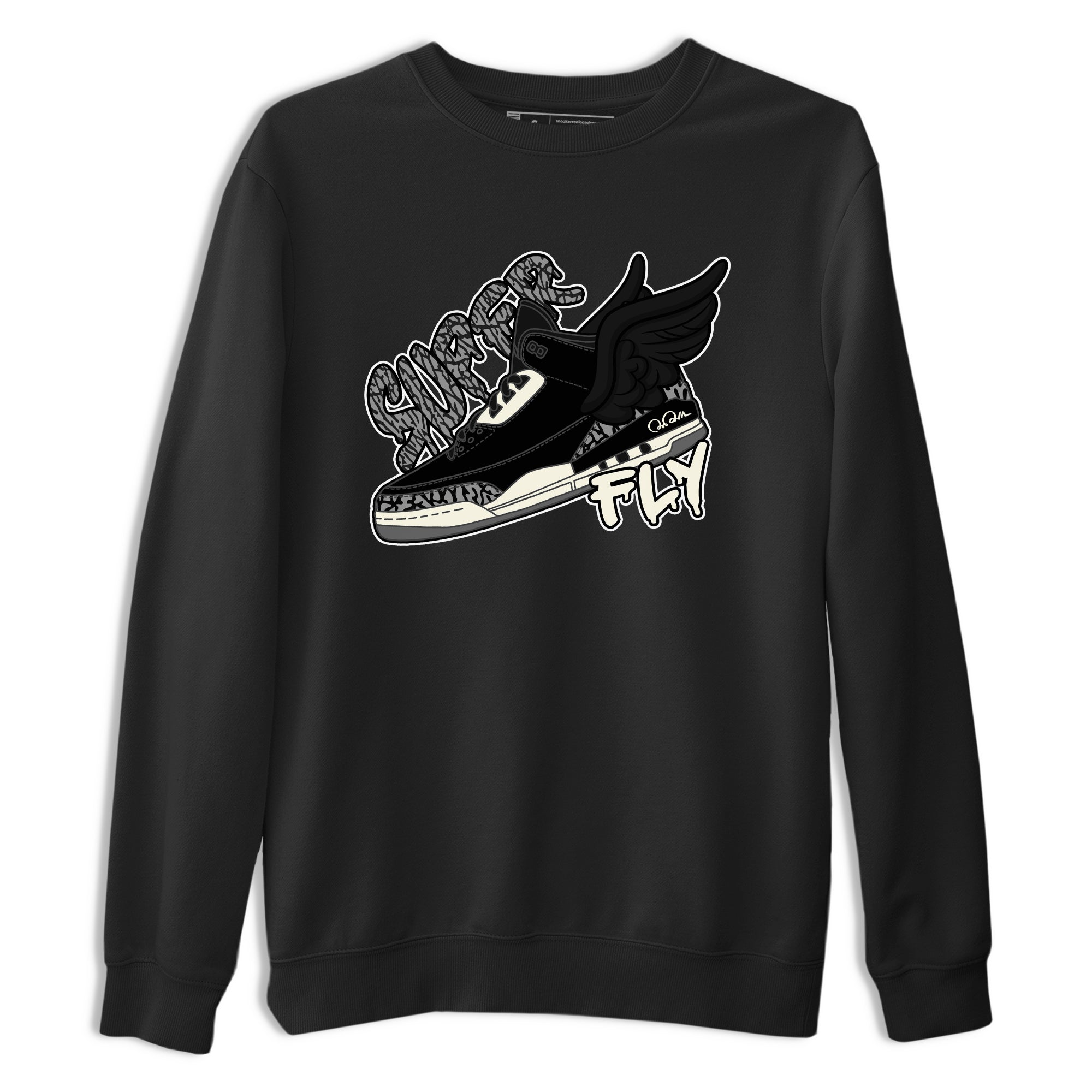 Super Fly snkmatch Tee - Air Jordan 3 Off Noir