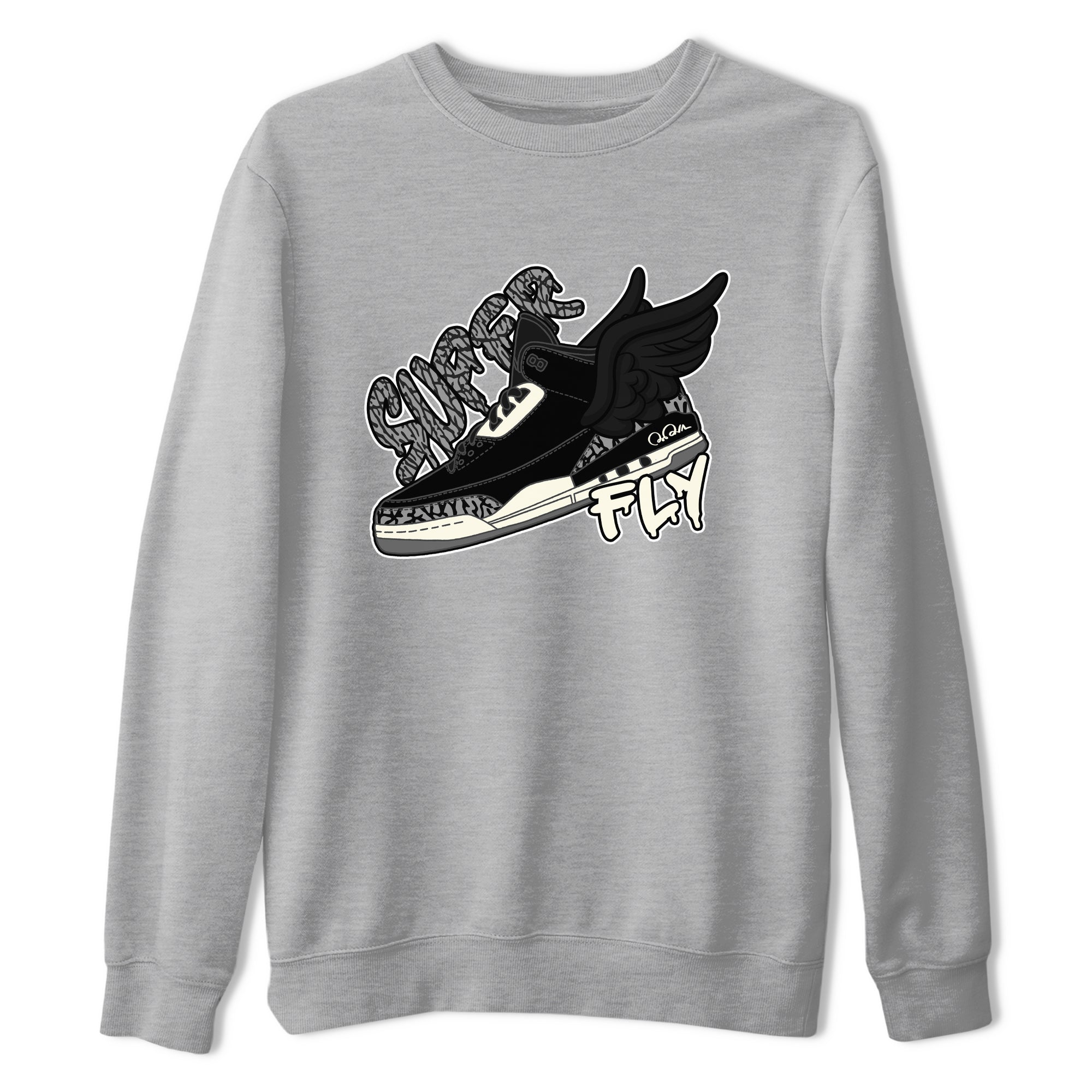 Super Fly snkmatch Tee - Air Jordan 3 Off Noir