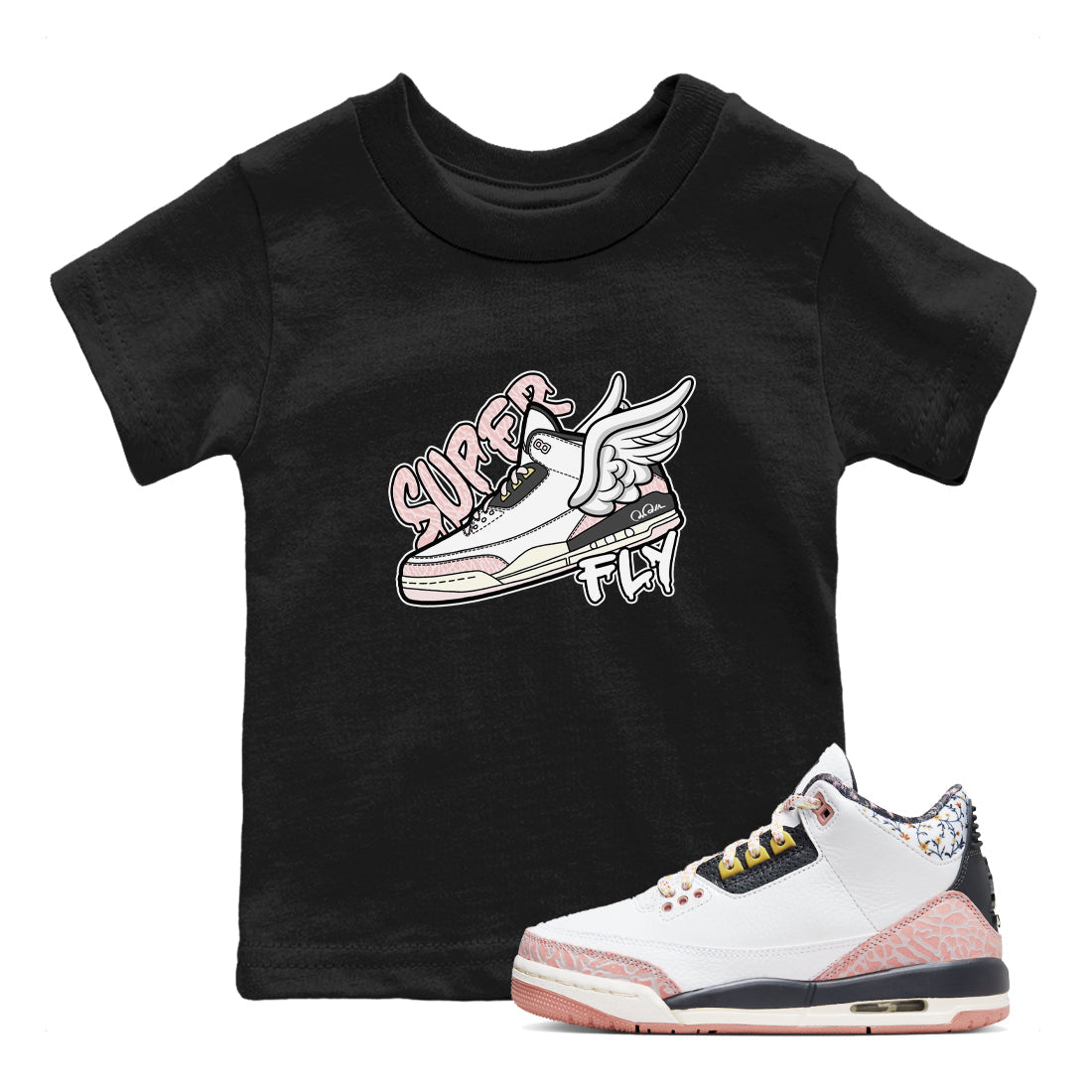 Super Fly snkmatch Tees Kids - Air Jordan 3 Vintage Floral