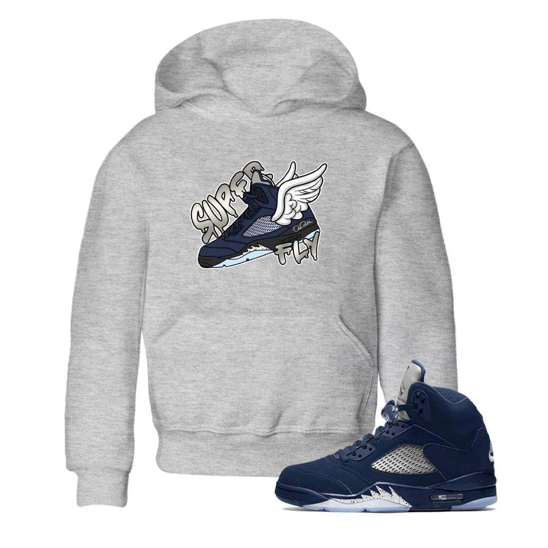 Super Fly Kids Tops - Air Jordan 5 Georgetown