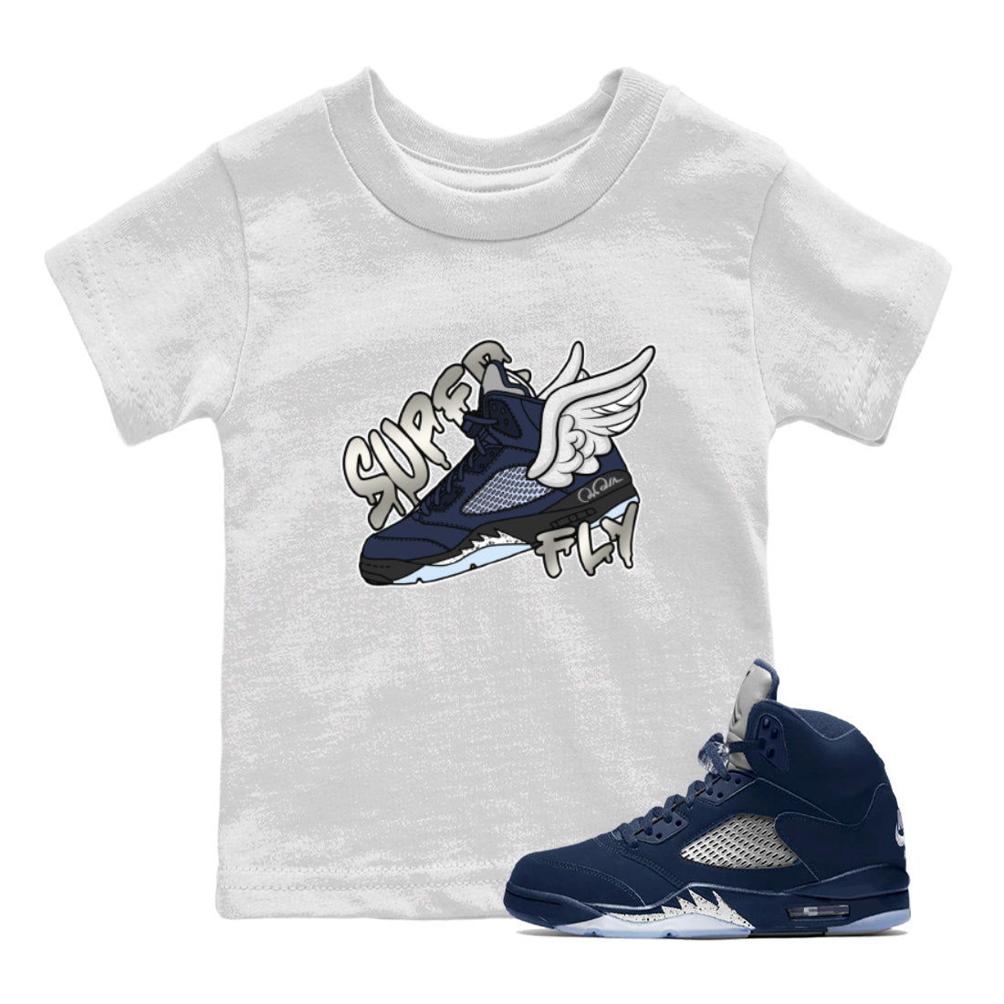 Super Fly Kids Tops - Air Jordan 5 Georgetown