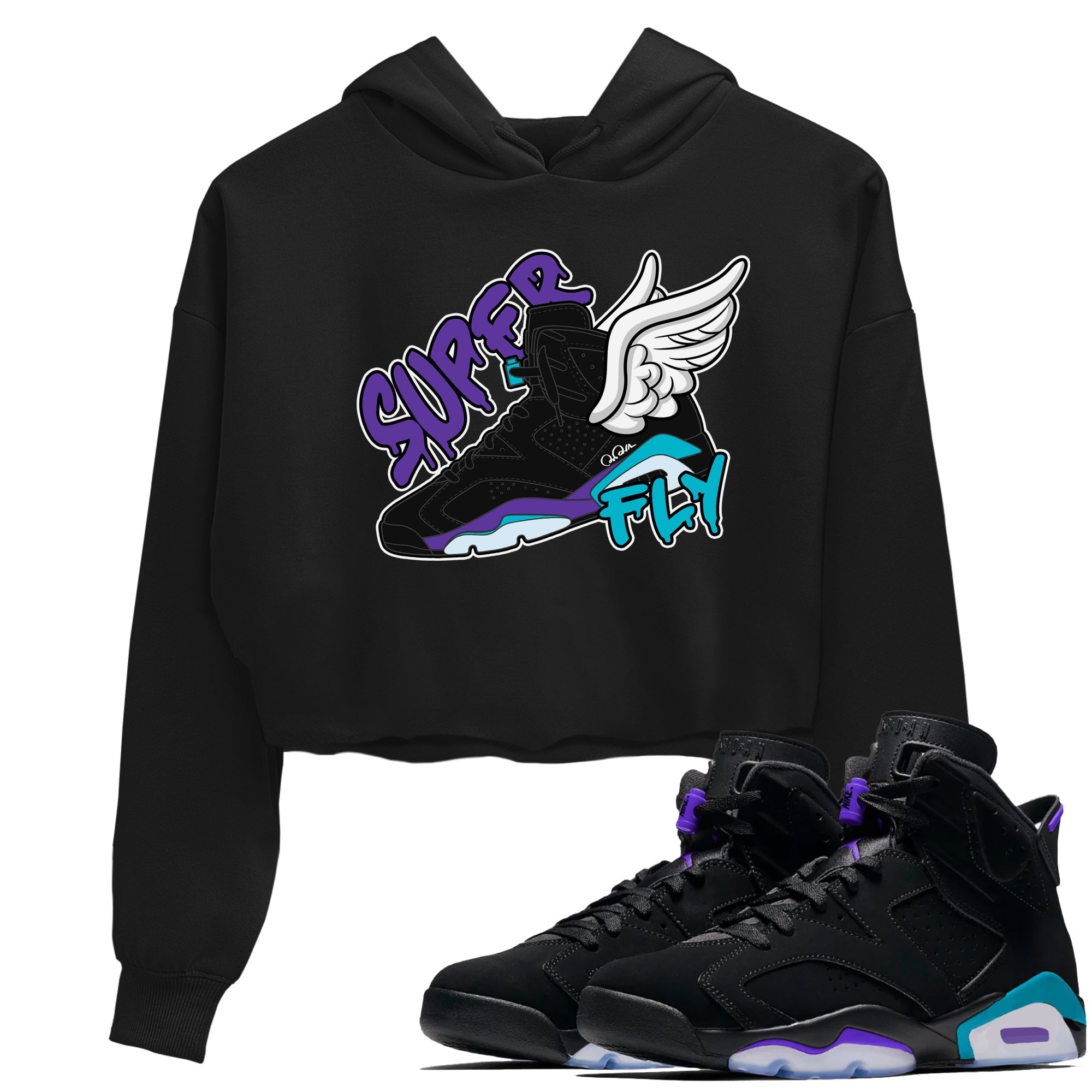Super Fly Women's Tops - Air Jordan 6 Aqua