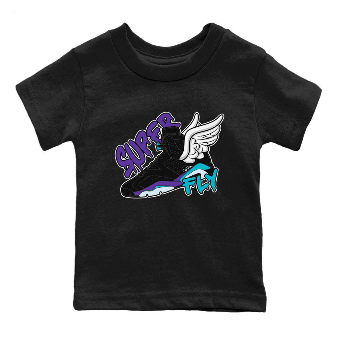 Super Fly Kids Tops - Air Jordan 6 Aqua