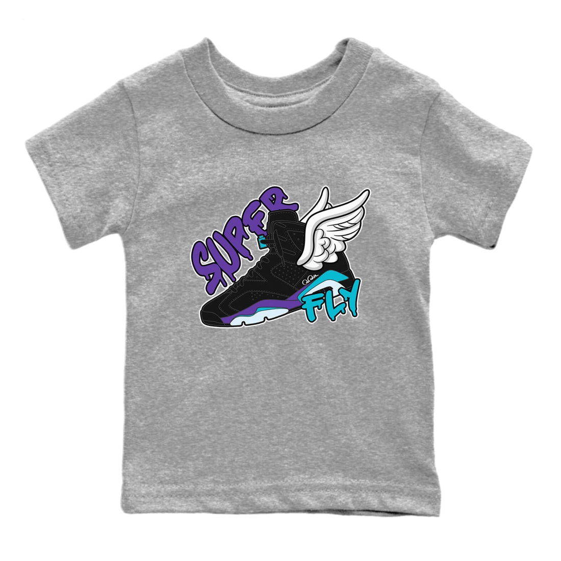 Super Fly Kids Tops - Air Jordan 6 Aqua
