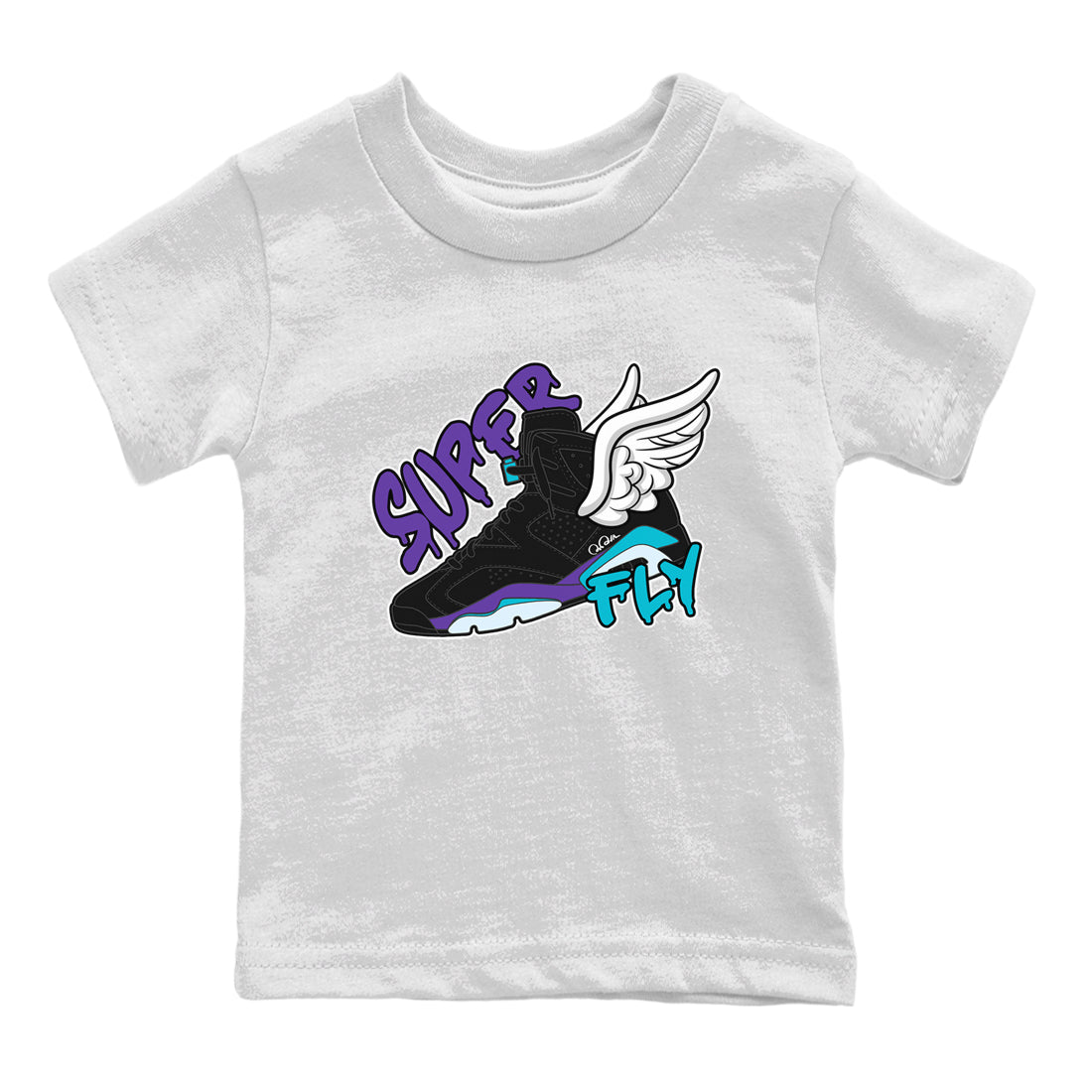 Super Fly Kids Tops - Air Jordan 6 Aqua