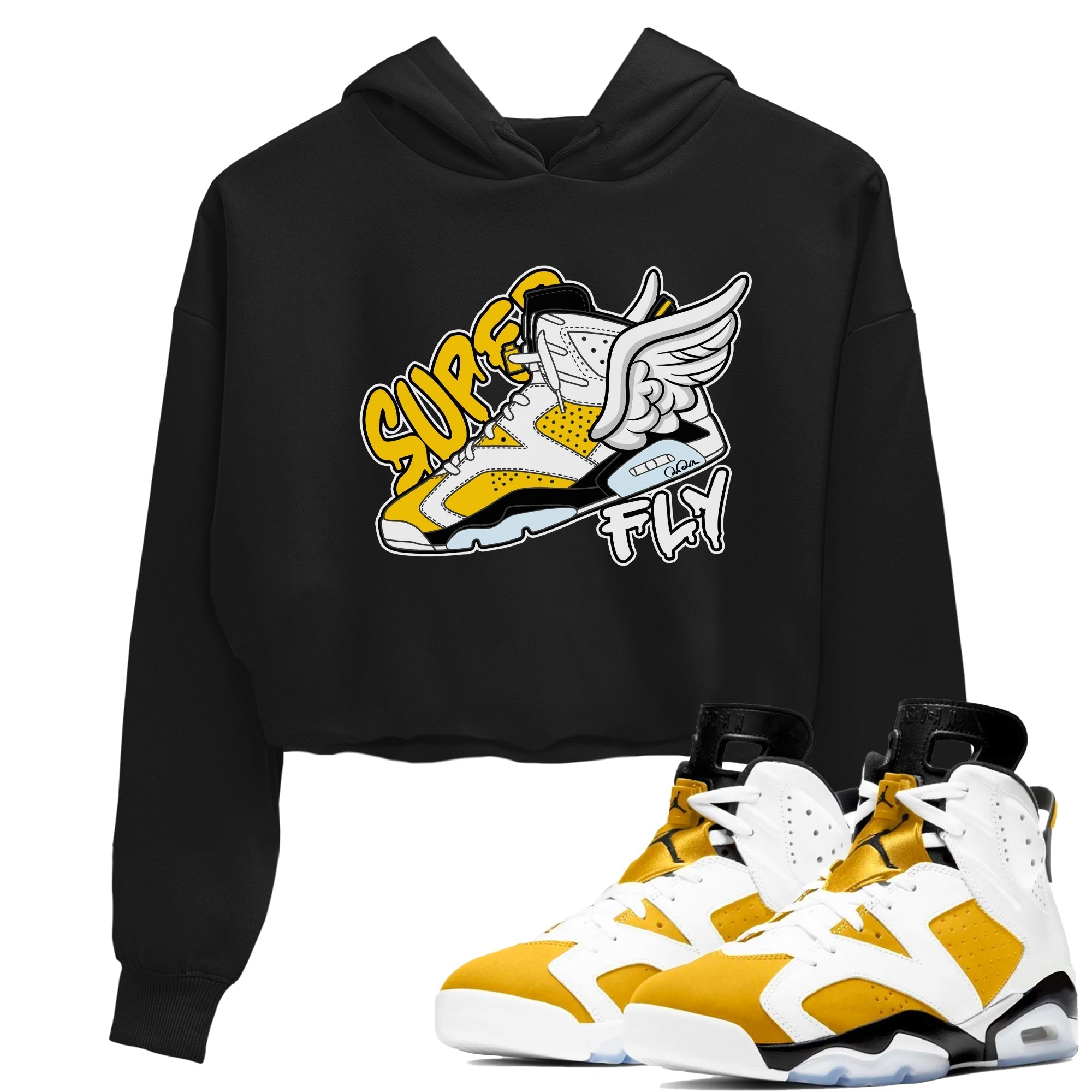 Super Fly snkmatch Women's Top - Air Jordan 6 Yellow Ochre