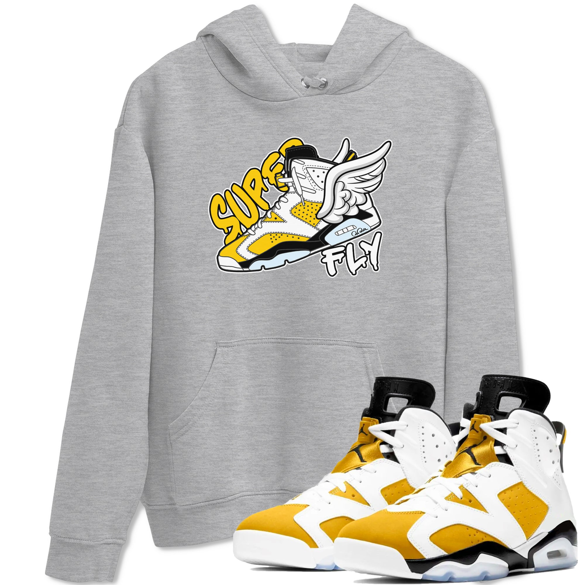 Super Fly snkmatch Tee - Air Jordan 6 Yellow Ochre