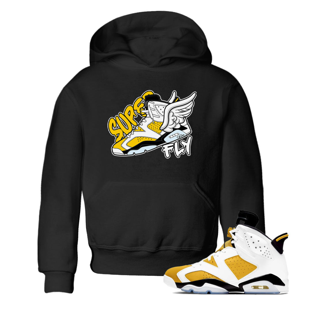 Super Fly snkmatch Tee Kids - Air Jordan 6 Yellow Ochre