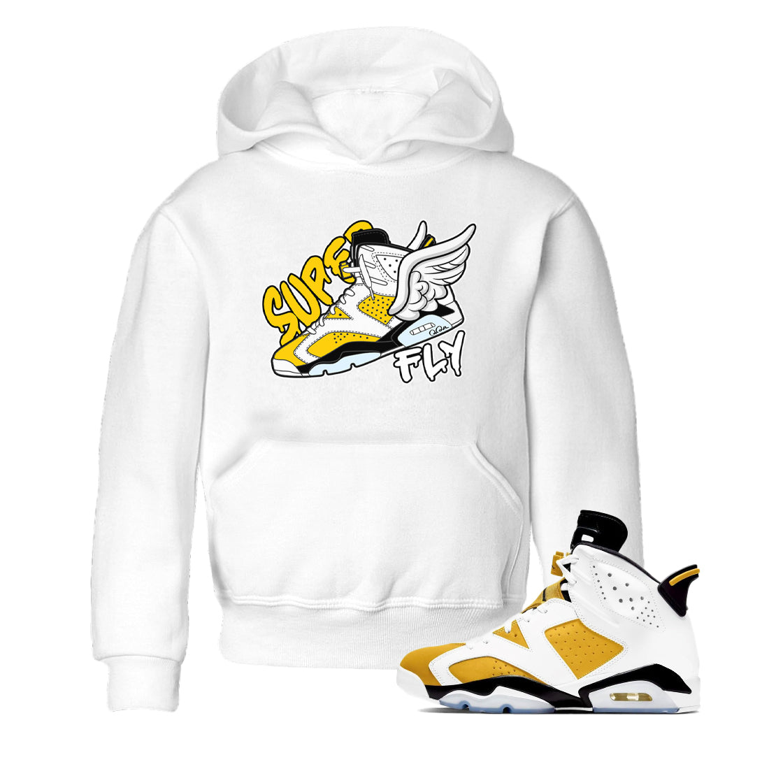 Super Fly snkmatch Tee Kids - Air Jordan 6 Yellow Ochre
