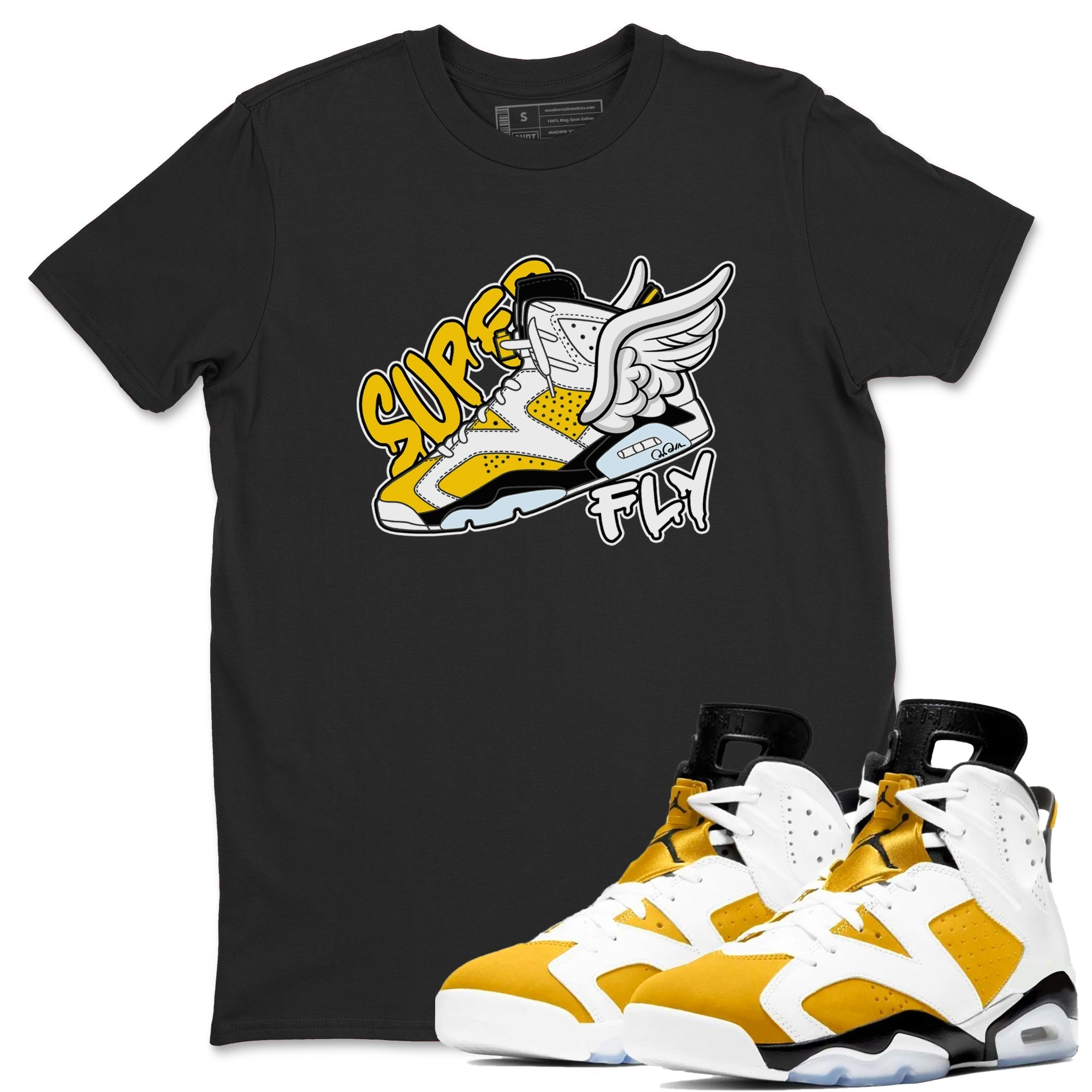 Super Fly snkmatch Tee - Air Jordan 6 Yellow Ochre