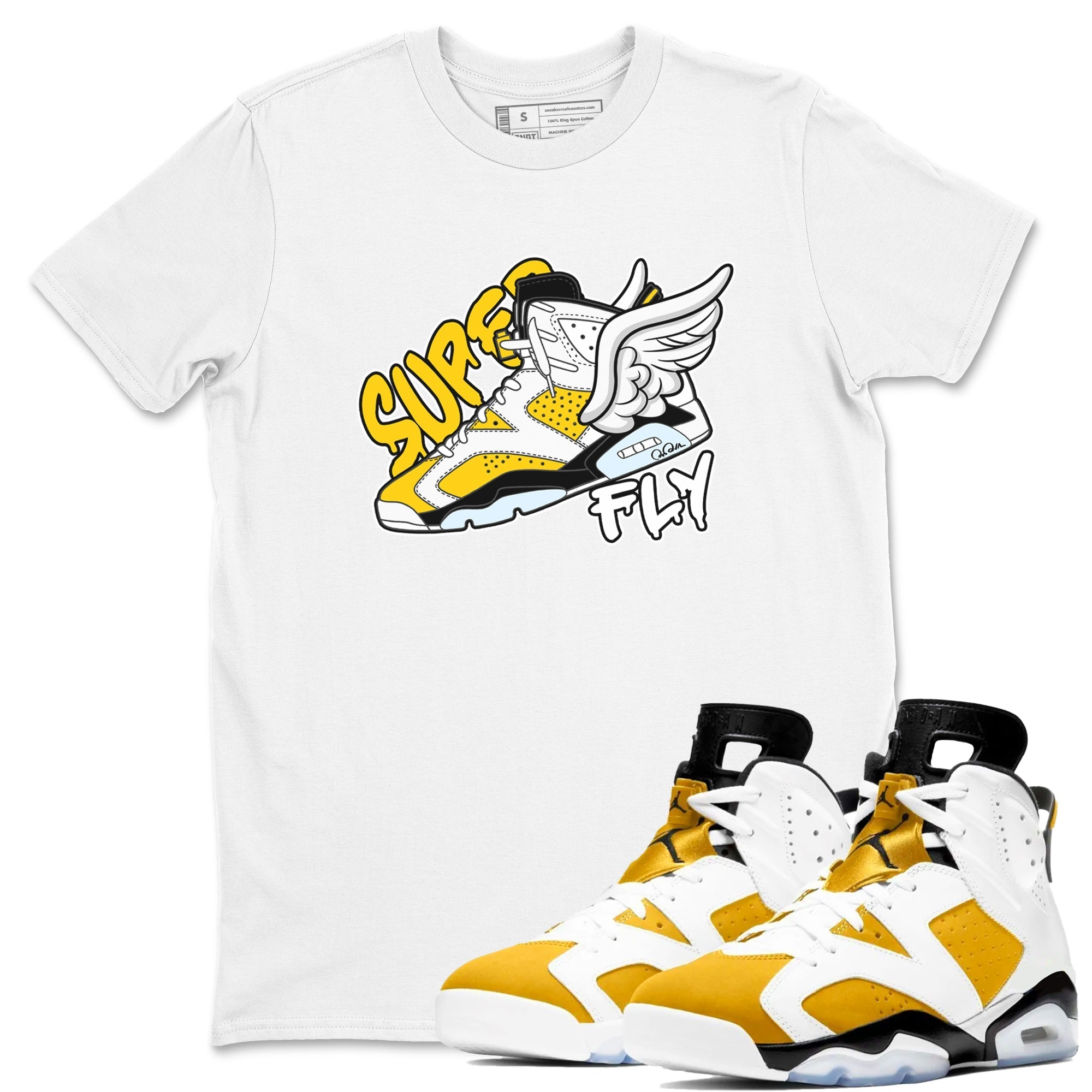 Super Fly snkmatch Tee - Air Jordan 6 Yellow Ochre
