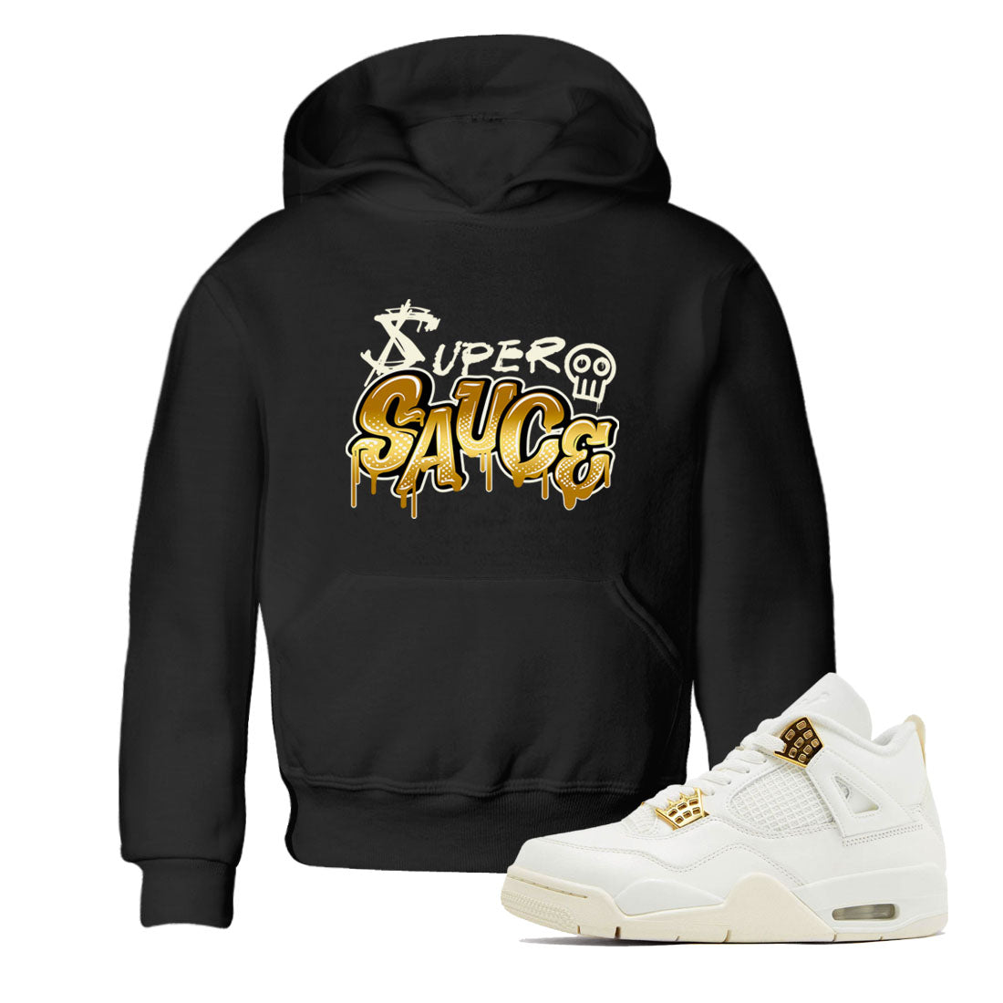 Super Sauce snkmatch Tees Kids - Air Jordan 4 Sail 2024