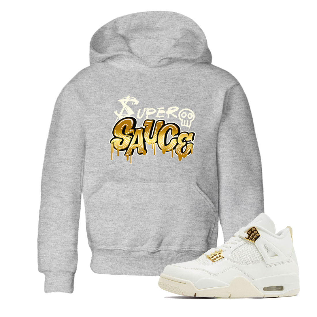 Super Sauce snkmatch Tees Kids - Air Jordan 4 Sail 2024