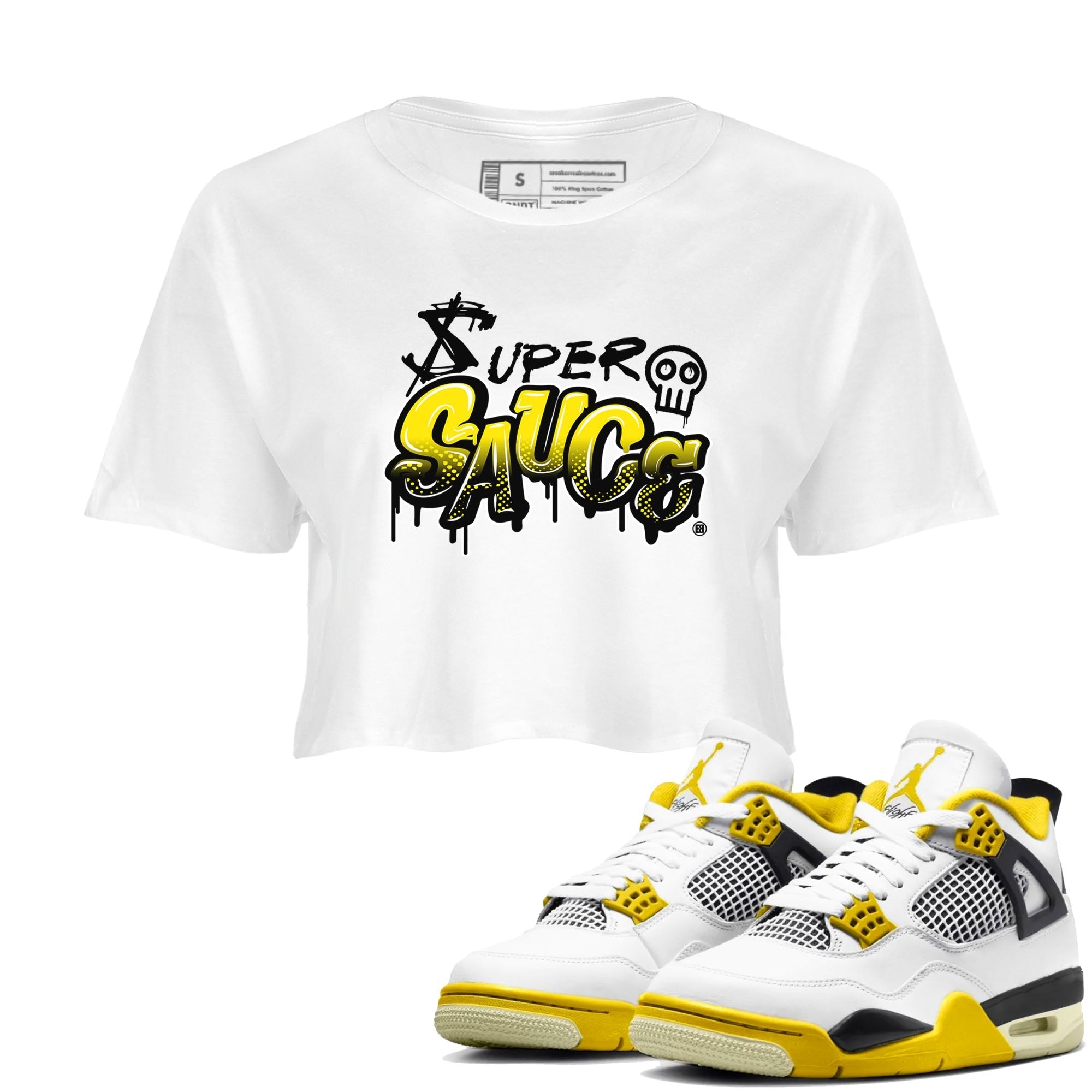 Super Sauce snkmatch Women's Top - Air Jordan 4 Vivid Sulfur