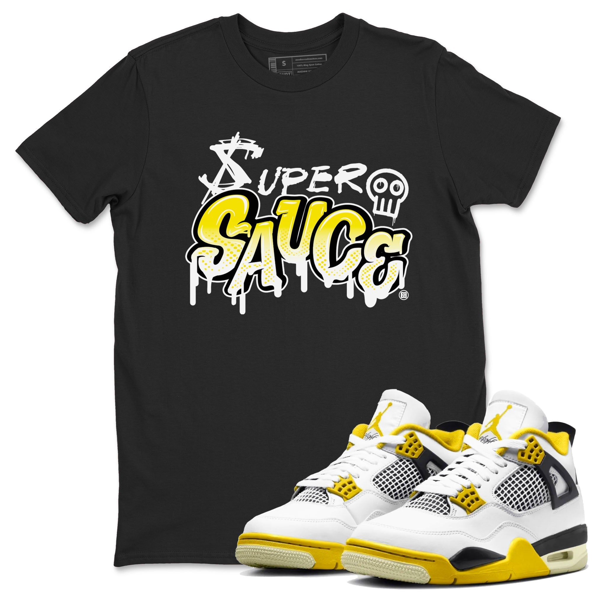 Super Sauce snkmatch Tees - Air Jordan 4 Vivid Sulfur