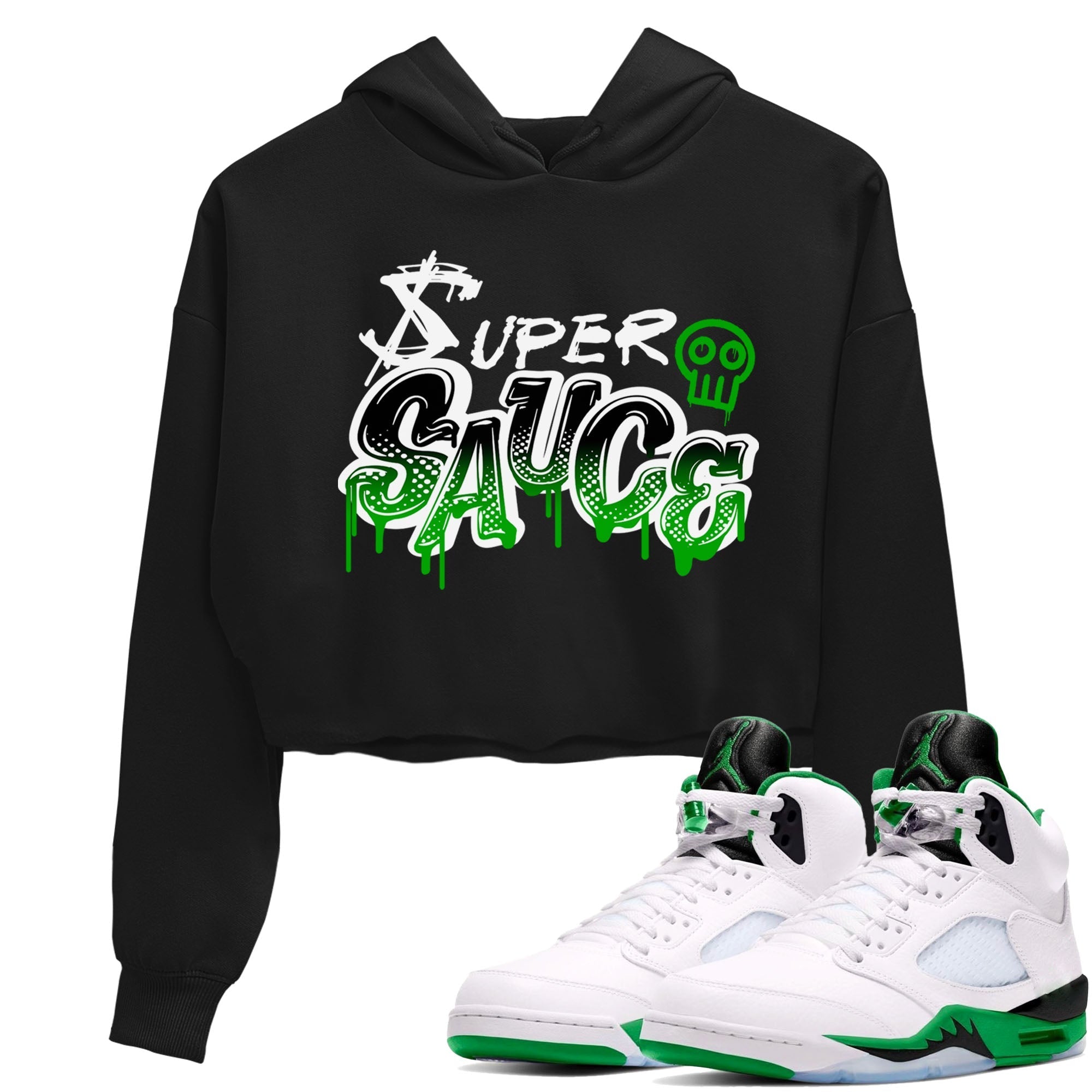 Super Sauce snkmatch Women's Top - Air Jordan 5 Lucky Green