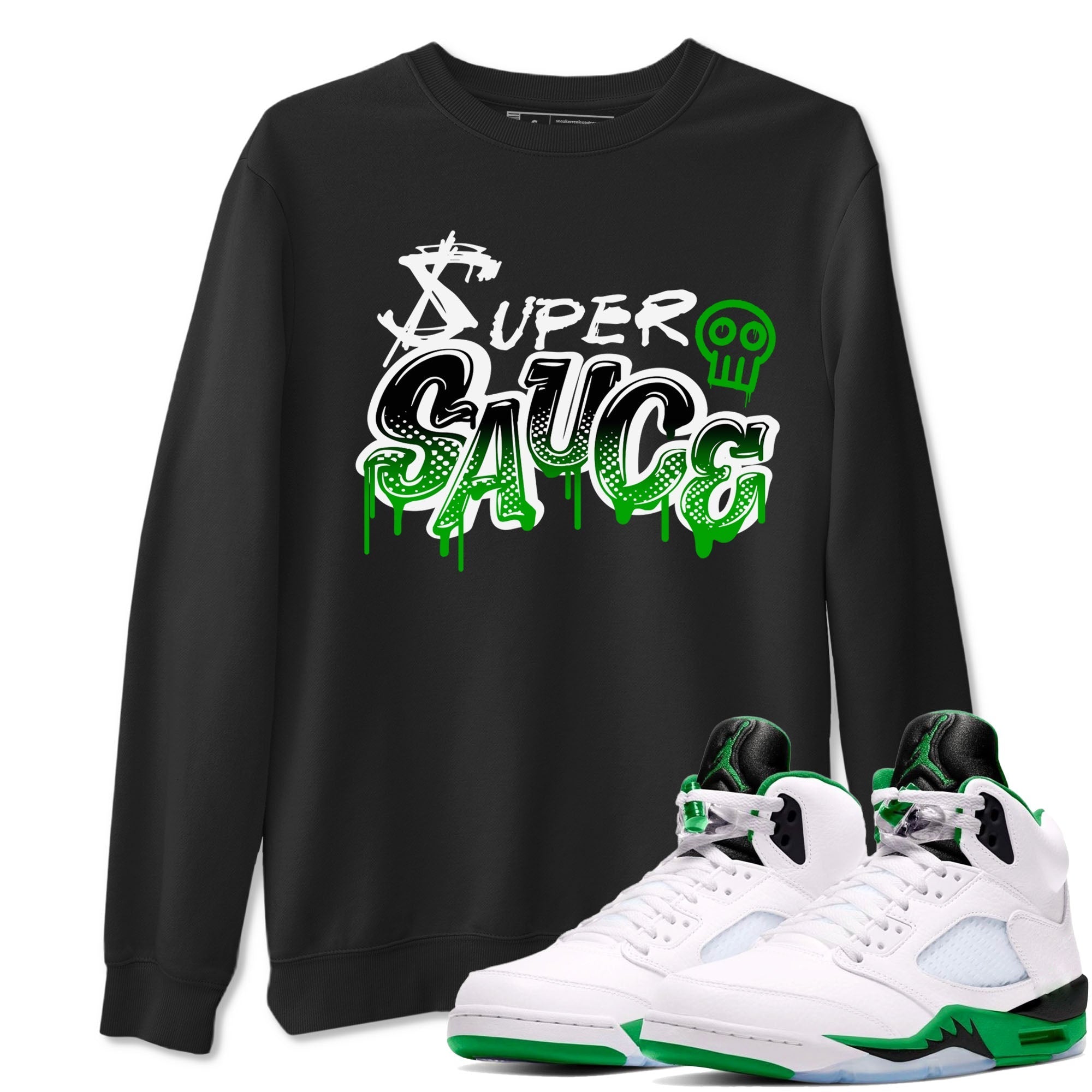 Super Sauce snkmatch Tees - Air Jordan 5 Lucky Green