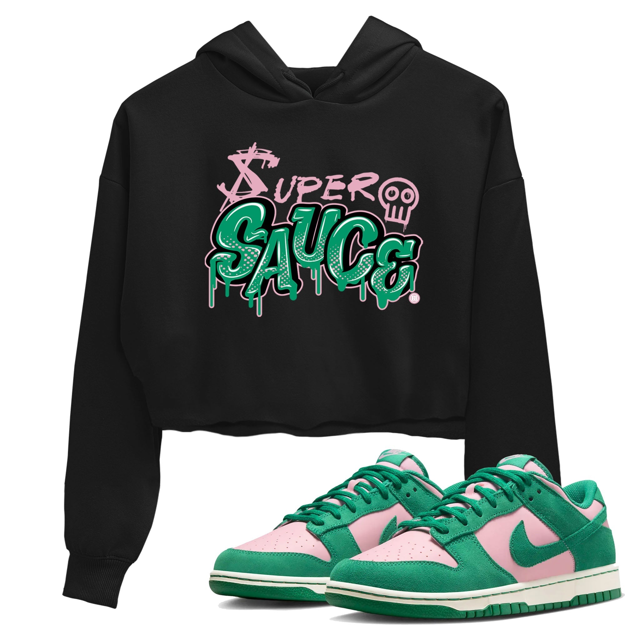 Super Sauce snkmatch Women's Top - Dunk Medium Soft Pink Malachite