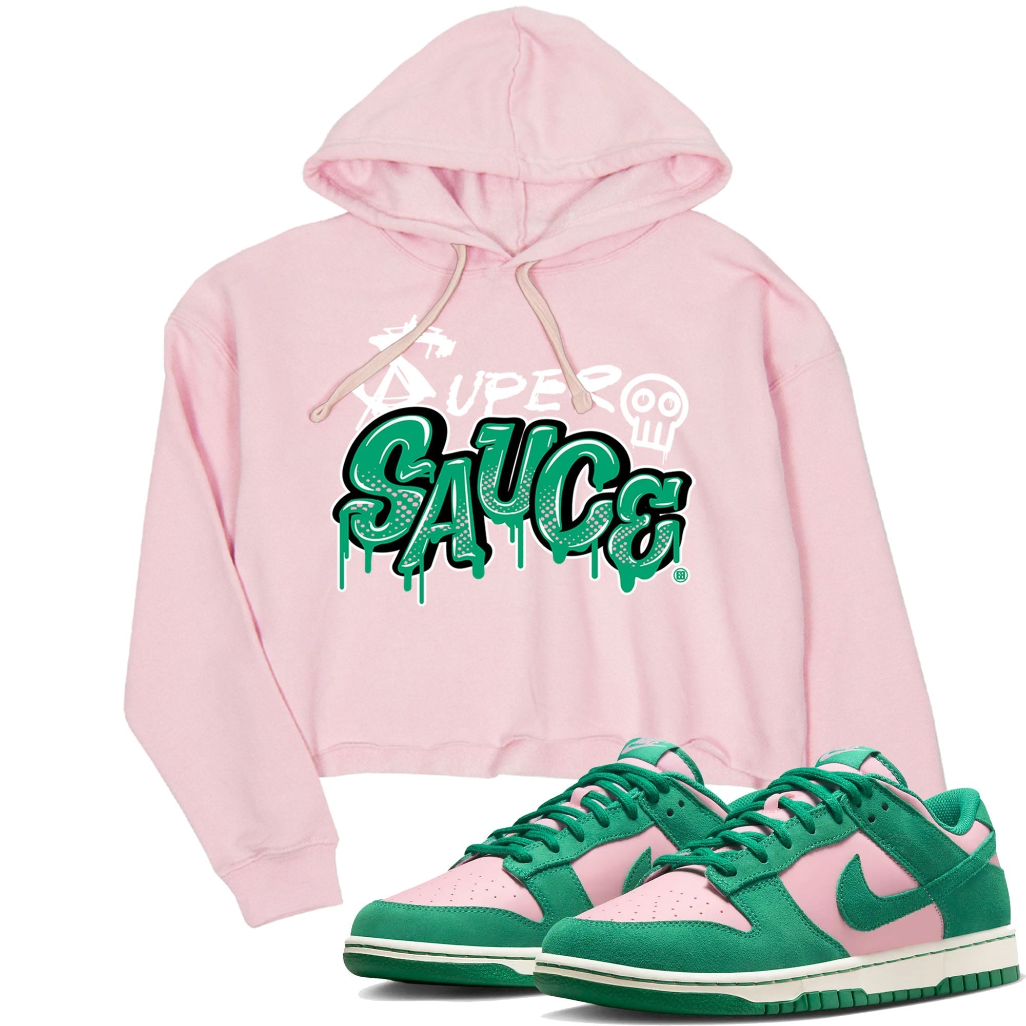 Super Sauce snkmatch Women's Top - Dunk Medium Soft Pink Malachite