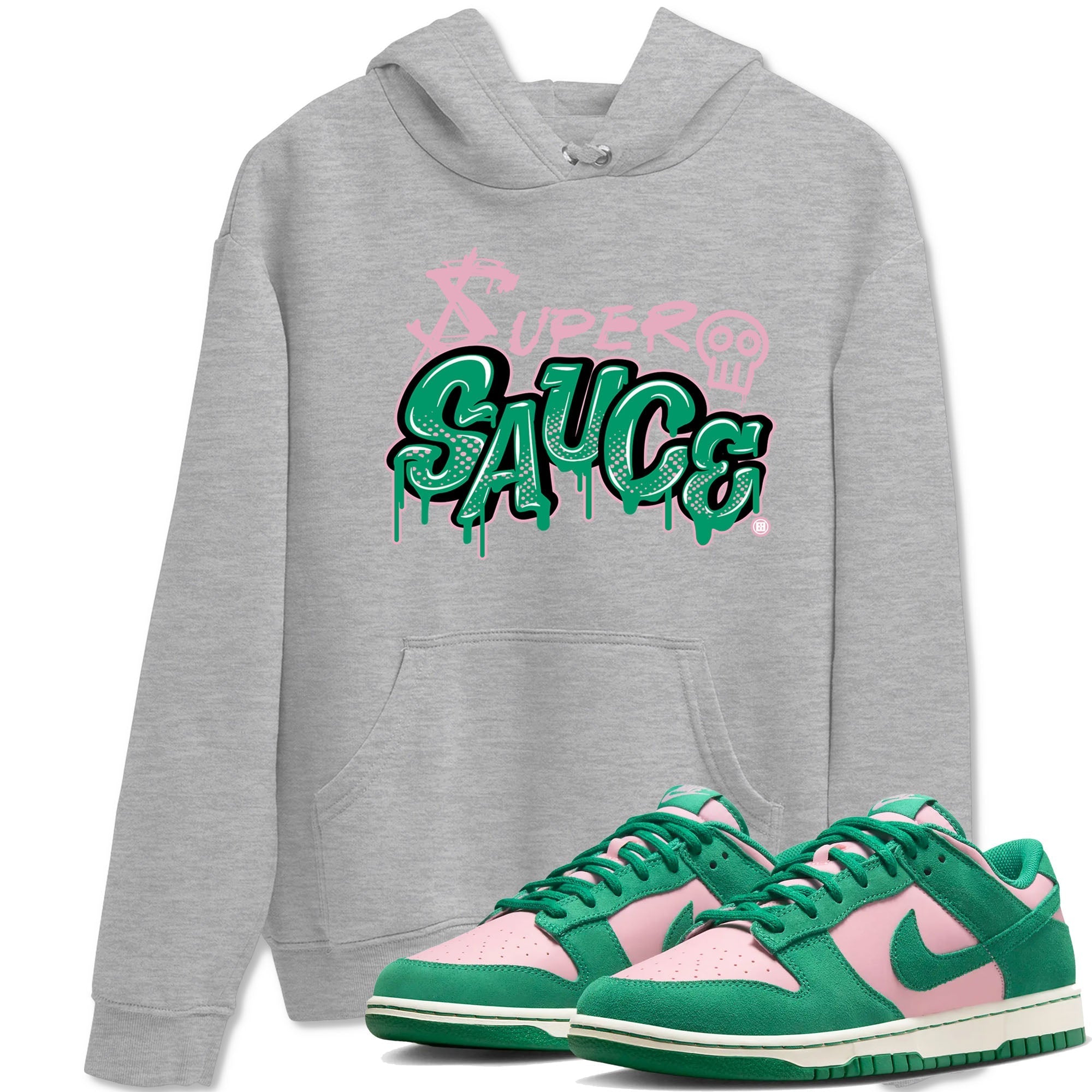 Super Sauce snkmatch Tees - Dunk Medium Soft Pink Malachite