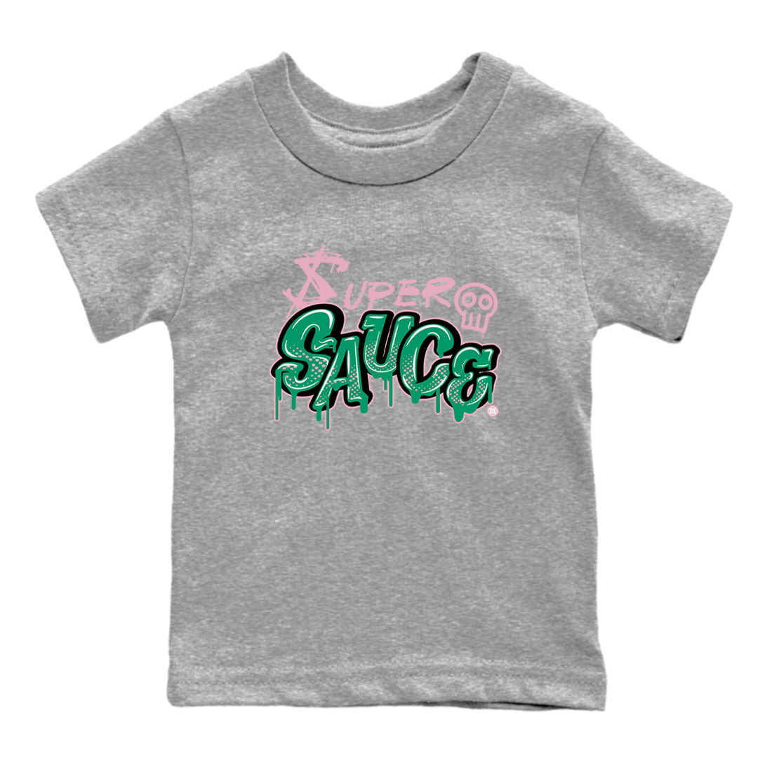 Super Sauce snkmatch Tees Kids - Dunk Medium Soft Pink Malachite