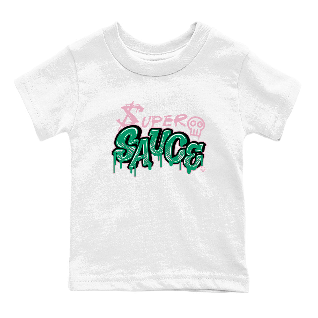 Super Sauce snkmatch Tees Kids - Dunk Medium Soft Pink Malachite