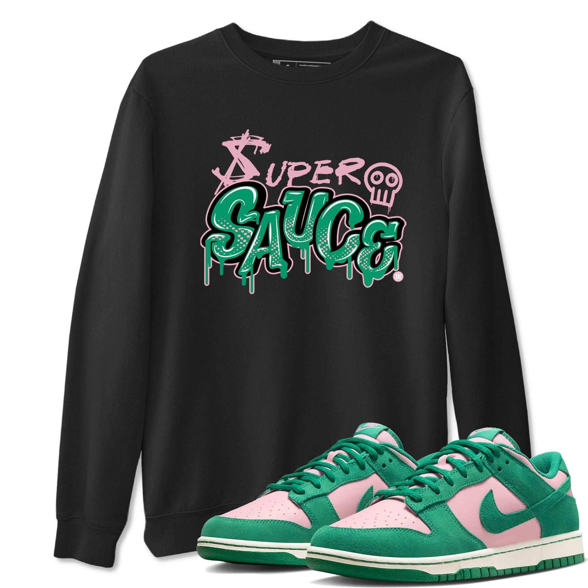 Super Sauce snkmatch Tees - Dunk Medium Soft Pink Malachite