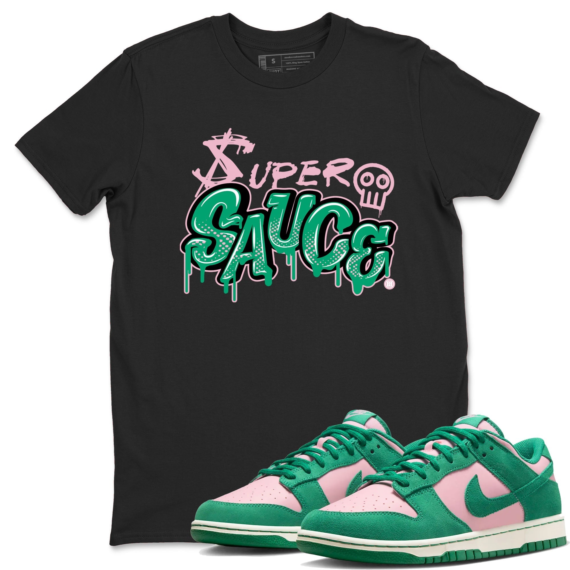 Super Sauce snkmatch Tees - Dunk Medium Soft Pink Malachite