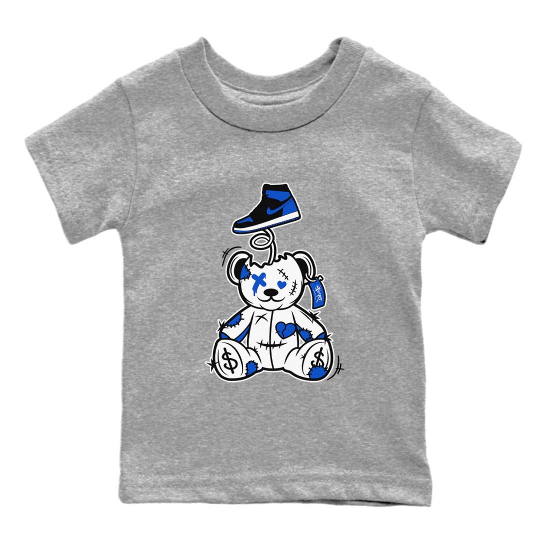 Surprise Teddy Bear snkmatch Tee Kids - Air Jordan 1 Royal Reimagined