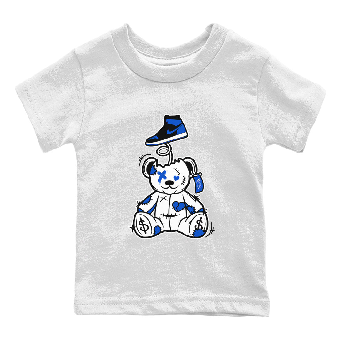 Surprise Teddy Bear snkmatch Tee Kids - Air Jordan 1 Royal Reimagined