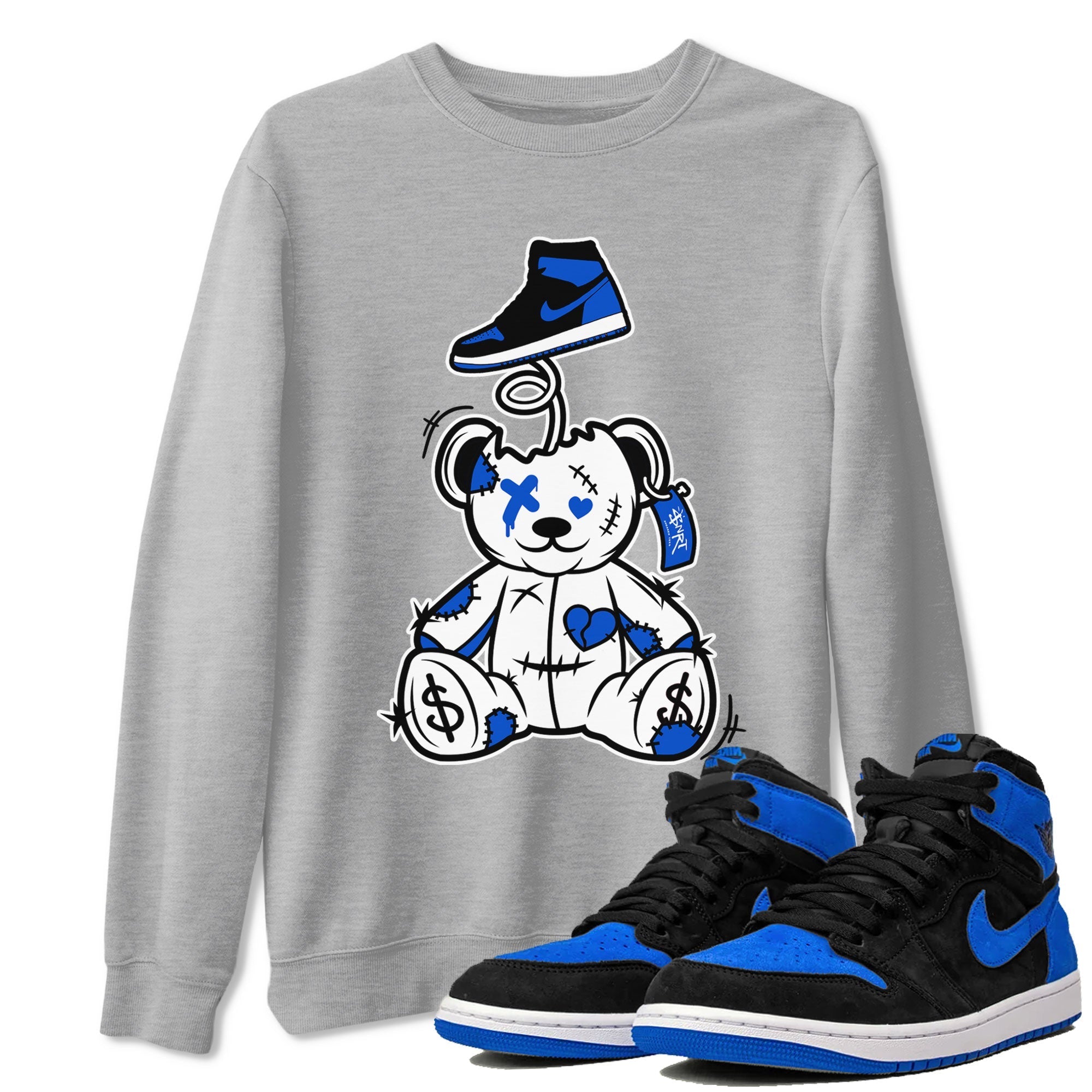 Surprise Teddy Bear snkmatch Tee - Air Jordan 1 Royal Reimagined
