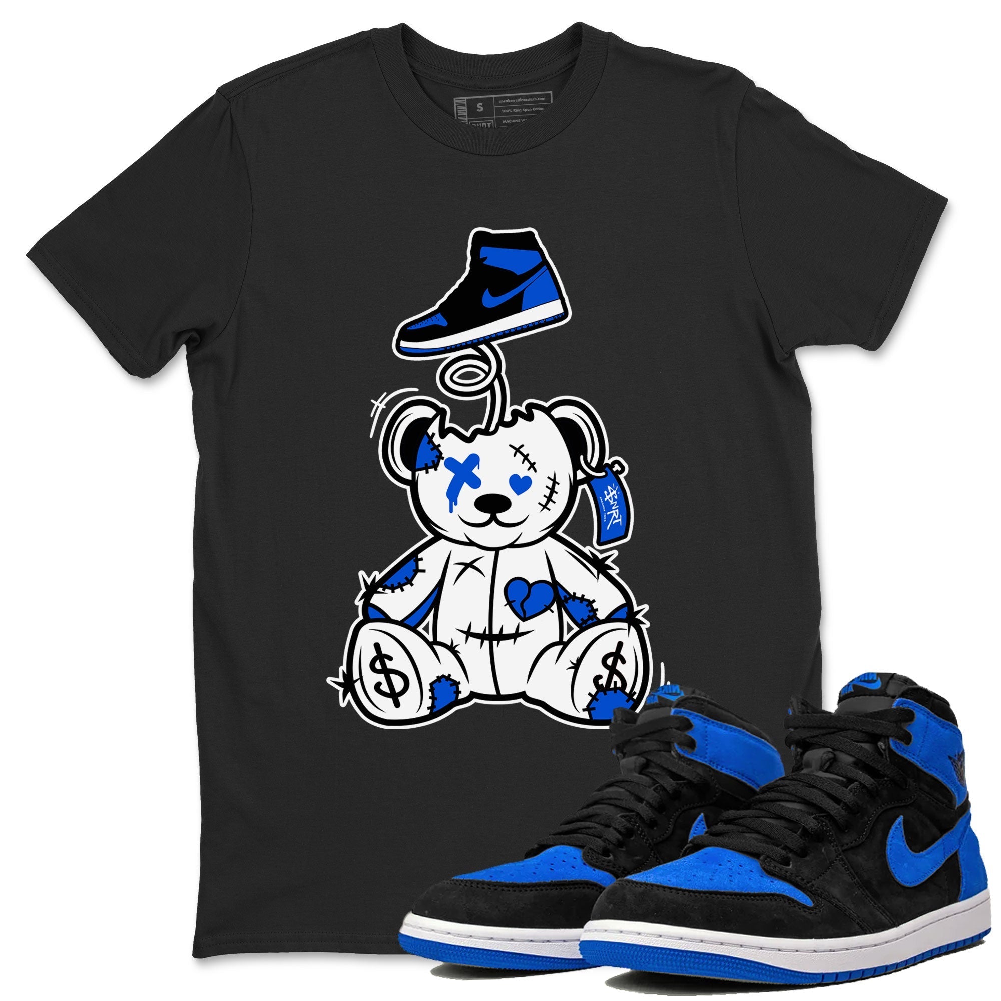 Surprise Teddy Bear snkmatch Tee - Air Jordan 1 Royal Reimagined