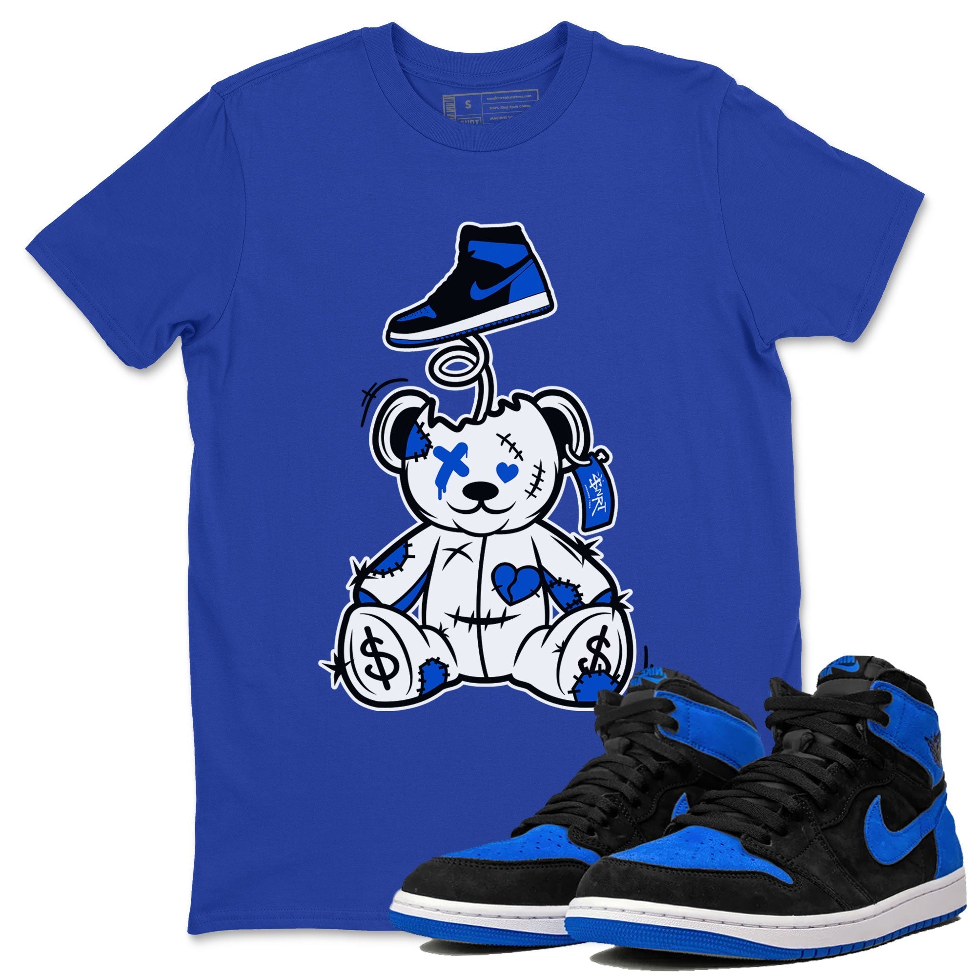 Surprise Teddy Bear snkmatch Tee - Air Jordan 1 Royal Reimagined