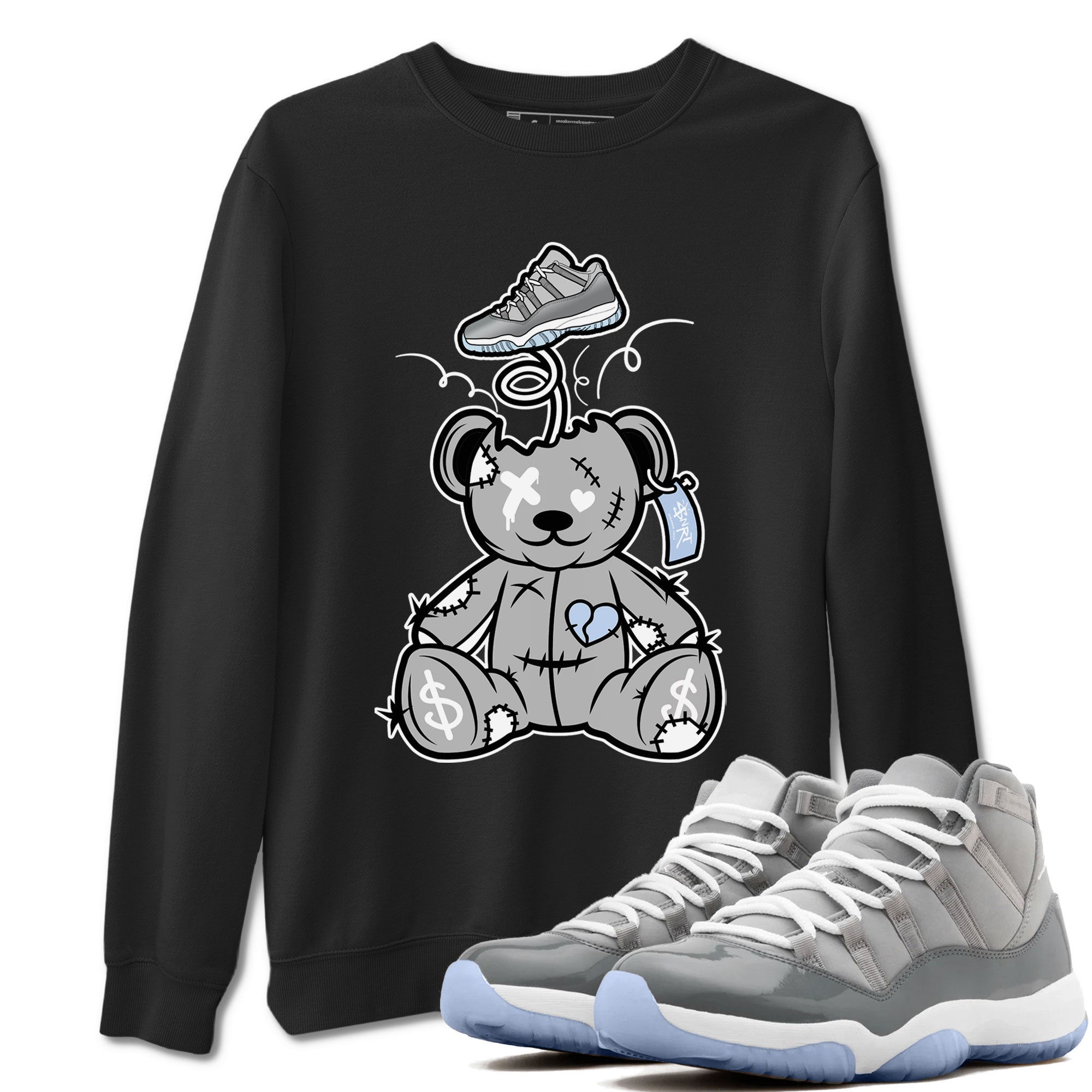 Surprise Teddy Bear snkmatch Tees - Air Jordan 11 Cool Grey