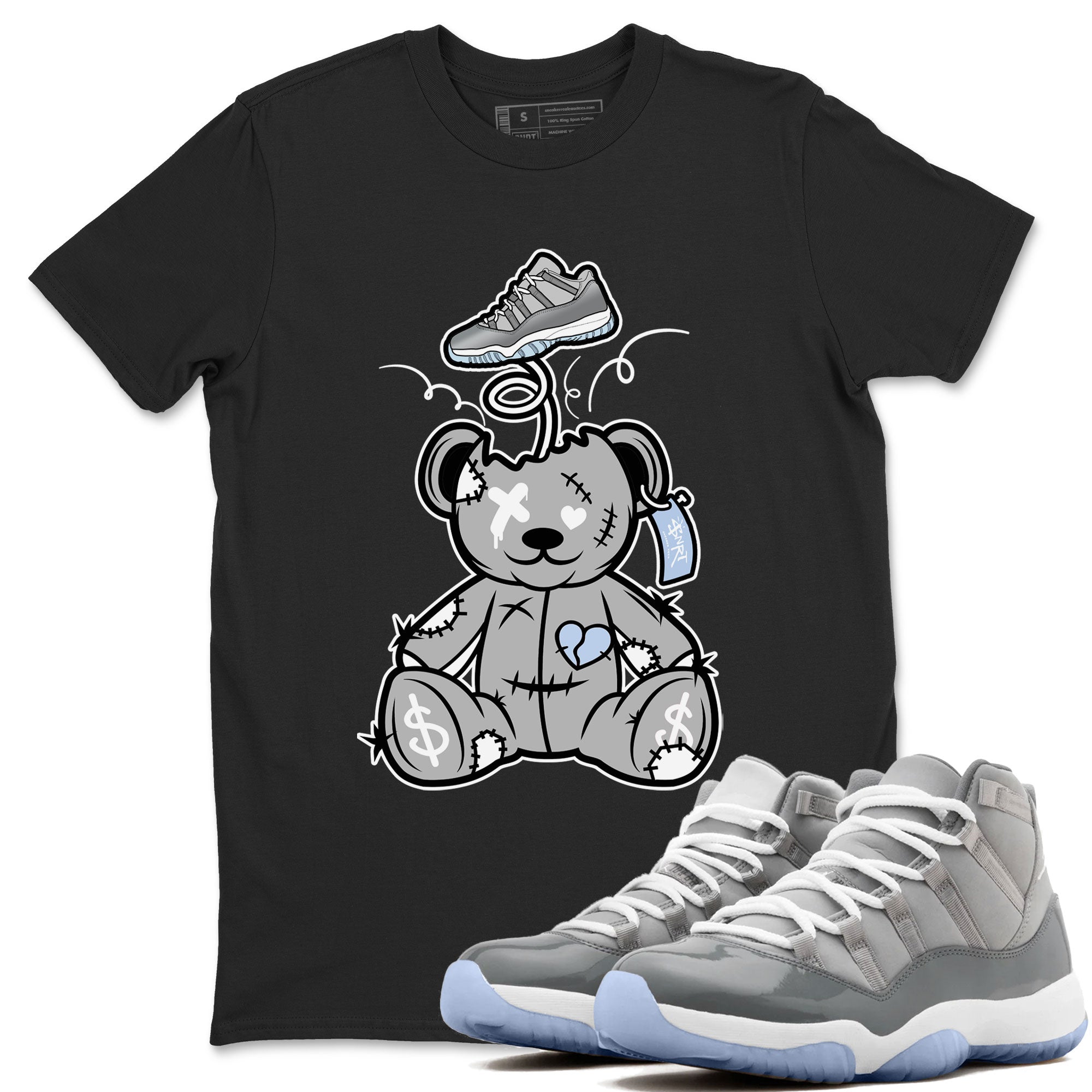 Surprise Teddy Bear snkmatch Tees - Air Jordan 11 Cool Grey