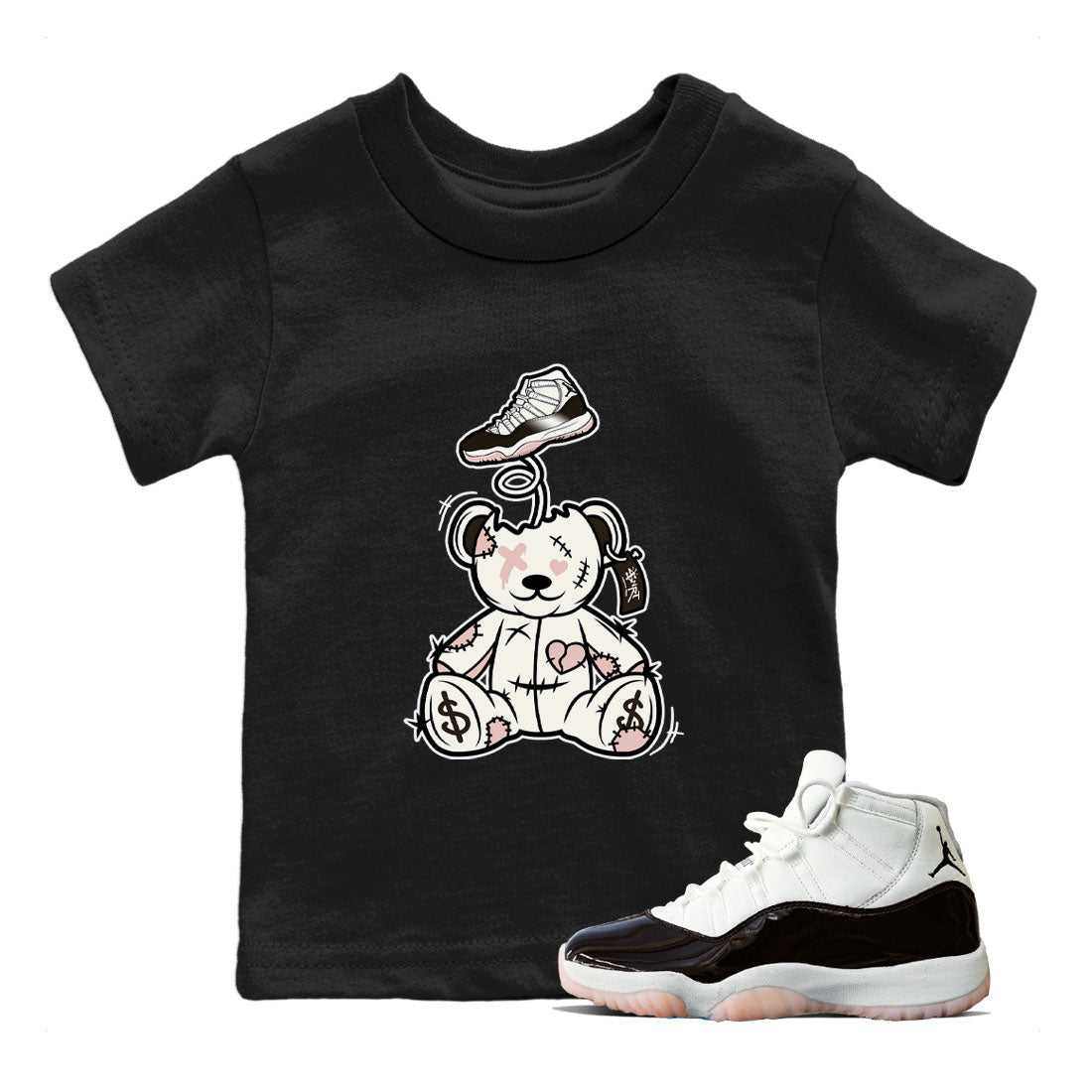 Surprise Teddy Bear snkmatch Tee Kids - Air Jordan 11 Neapolitan