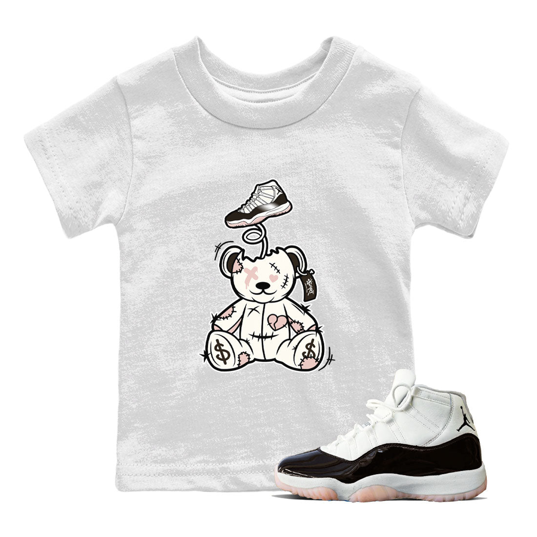 Surprise Teddy Bear snkmatch Tee Kids - Air Jordan 11 Neapolitan