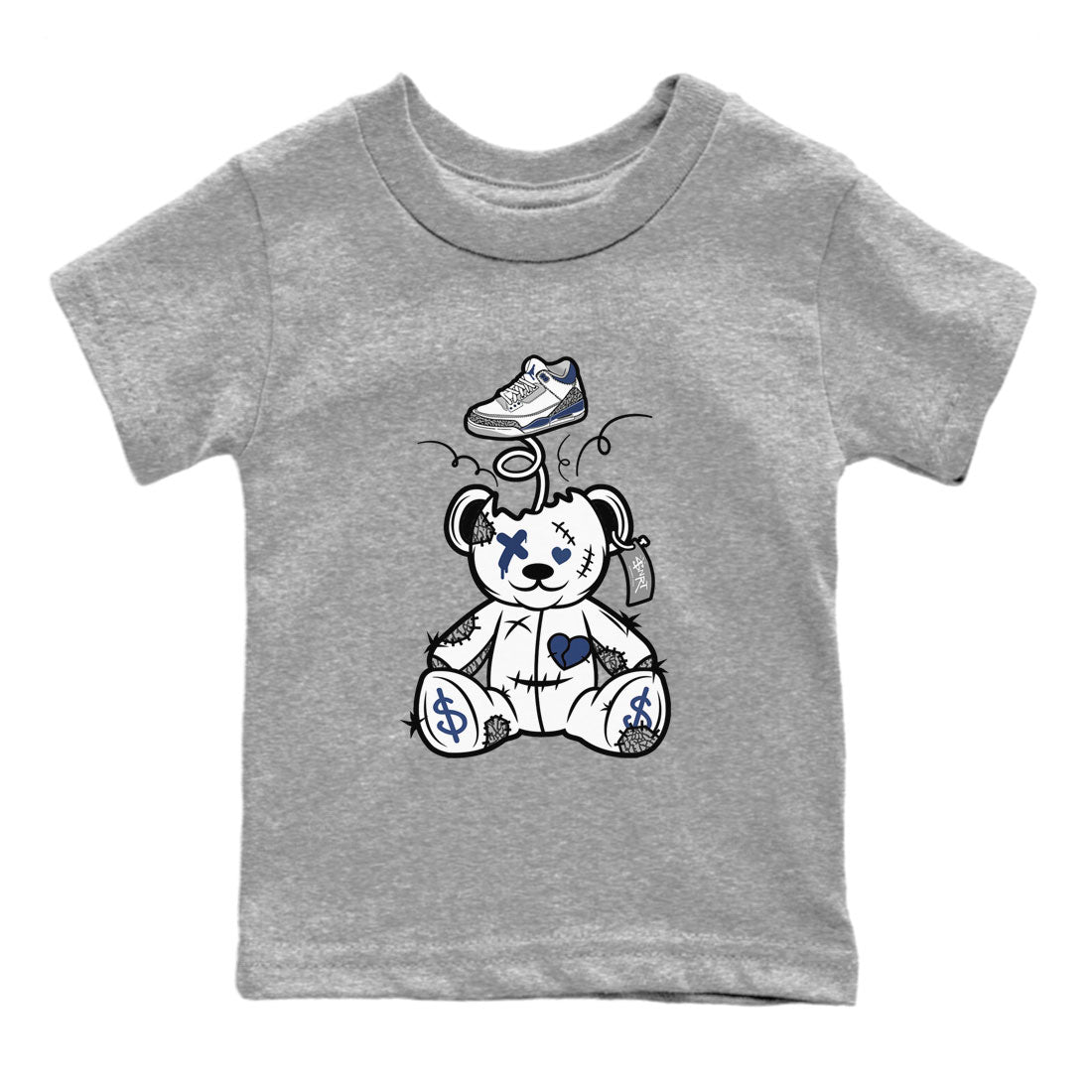 Surprise Teddy Bear snkmatch Tees Kids - Air Jordan 3 Midnight Navy 2023