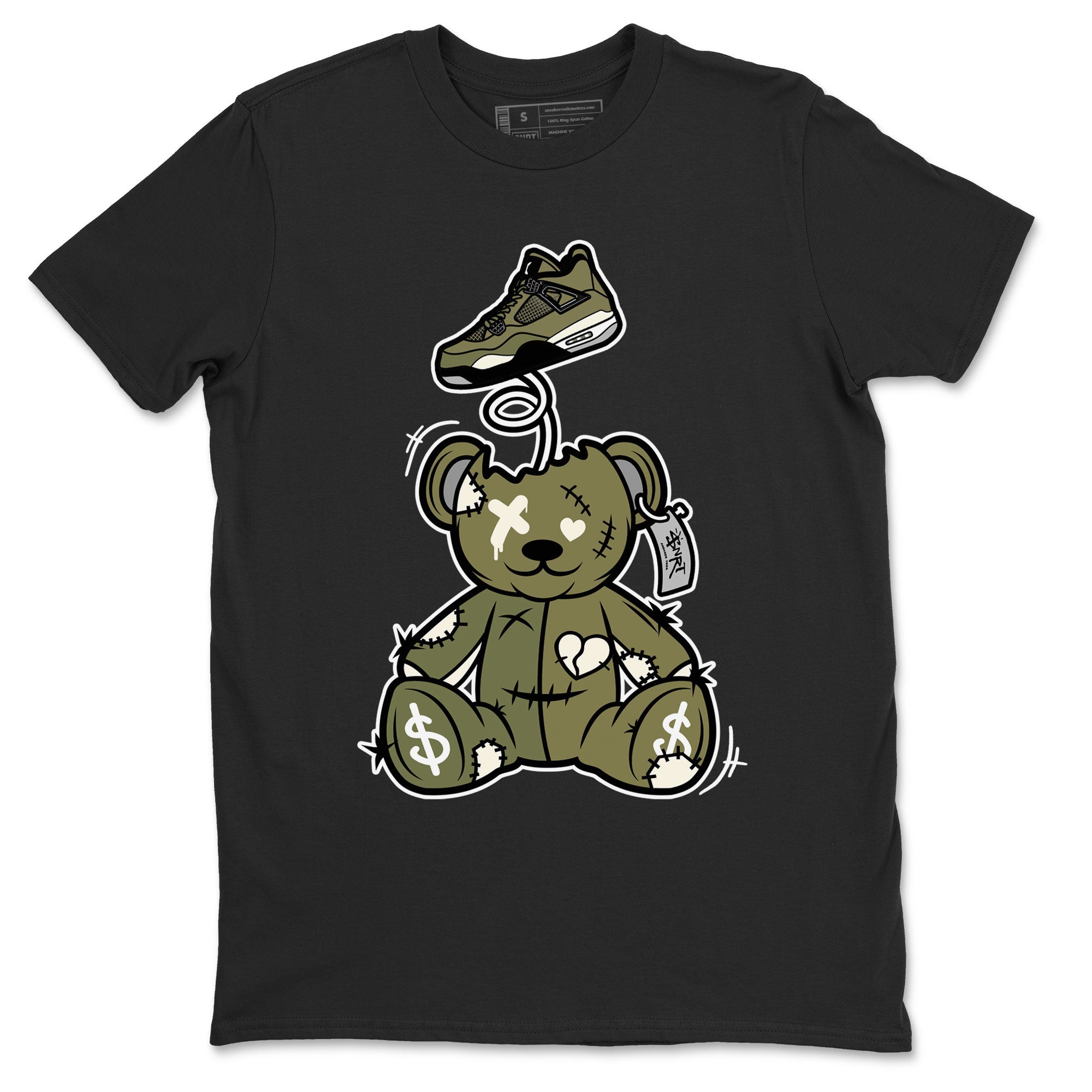 Surprise Teddy Bear snkmatch Tee - Air Jordan 4 Medium Olive