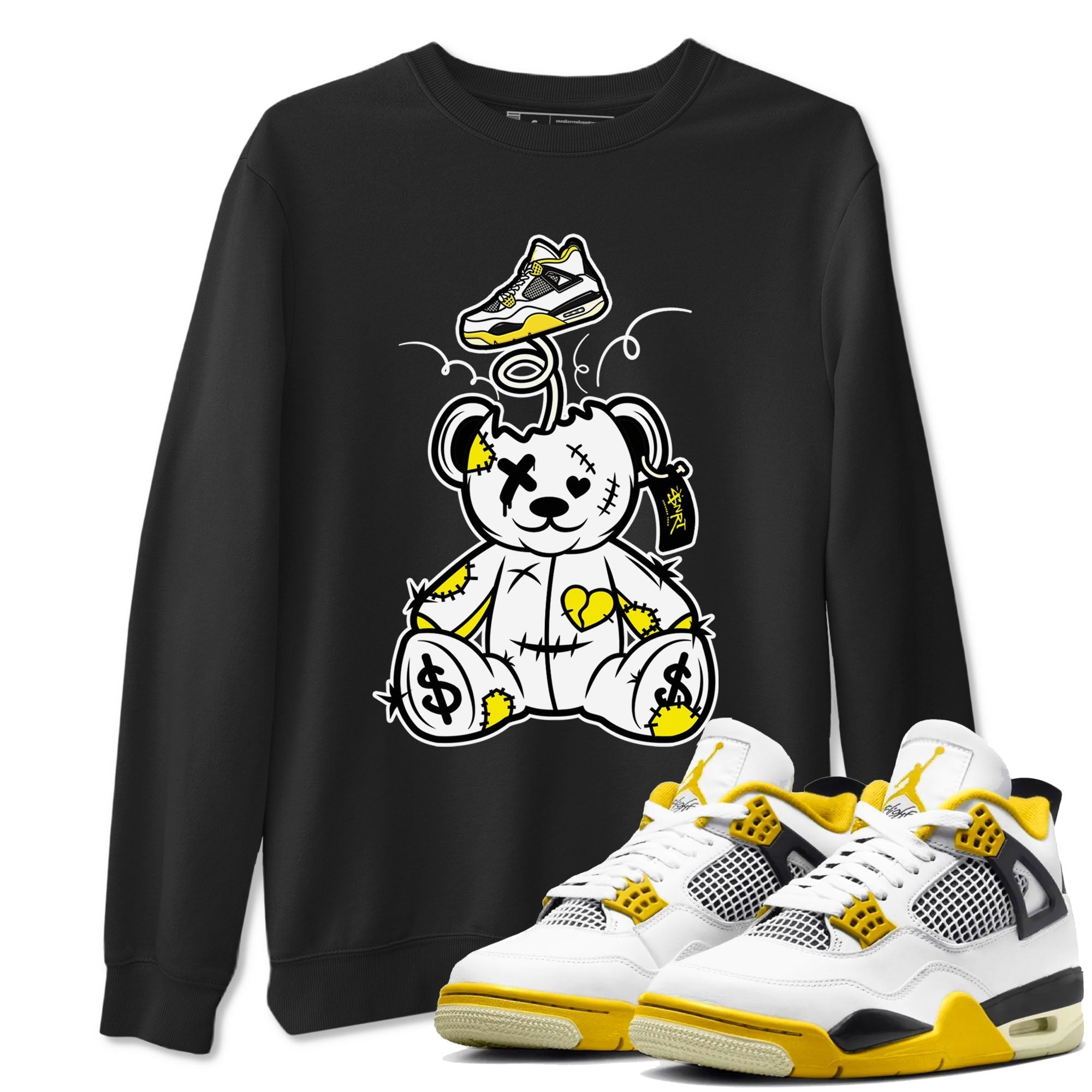 Surprise Teddy Bear snkmatch Tees - Air Jordan 4 Vivid Sulfur