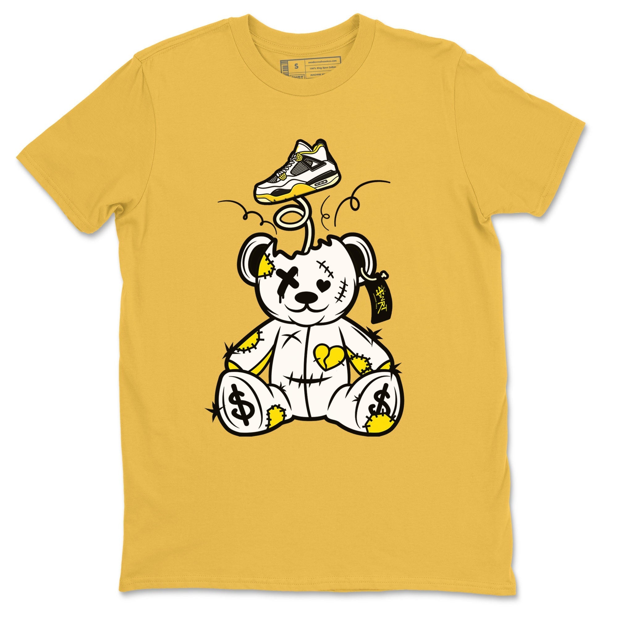 Surprise Teddy Bear snkmatch Tees - Air Jordan 4 Vivid Sulfur