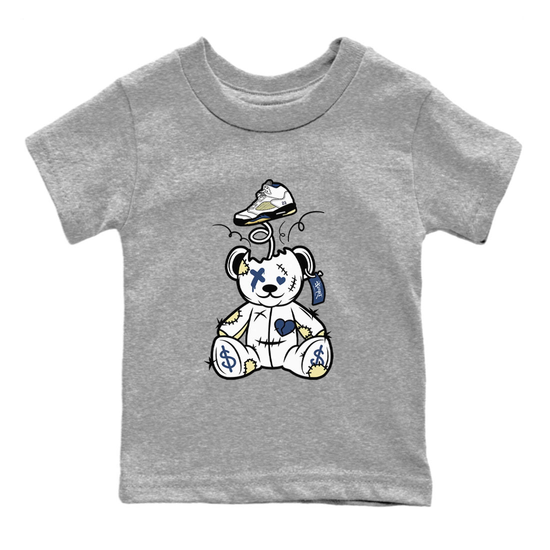 Surprise Teddy Bear snkmatch Tee Kids - Air Jordan 5 A Ma Maniere x Photon Dust