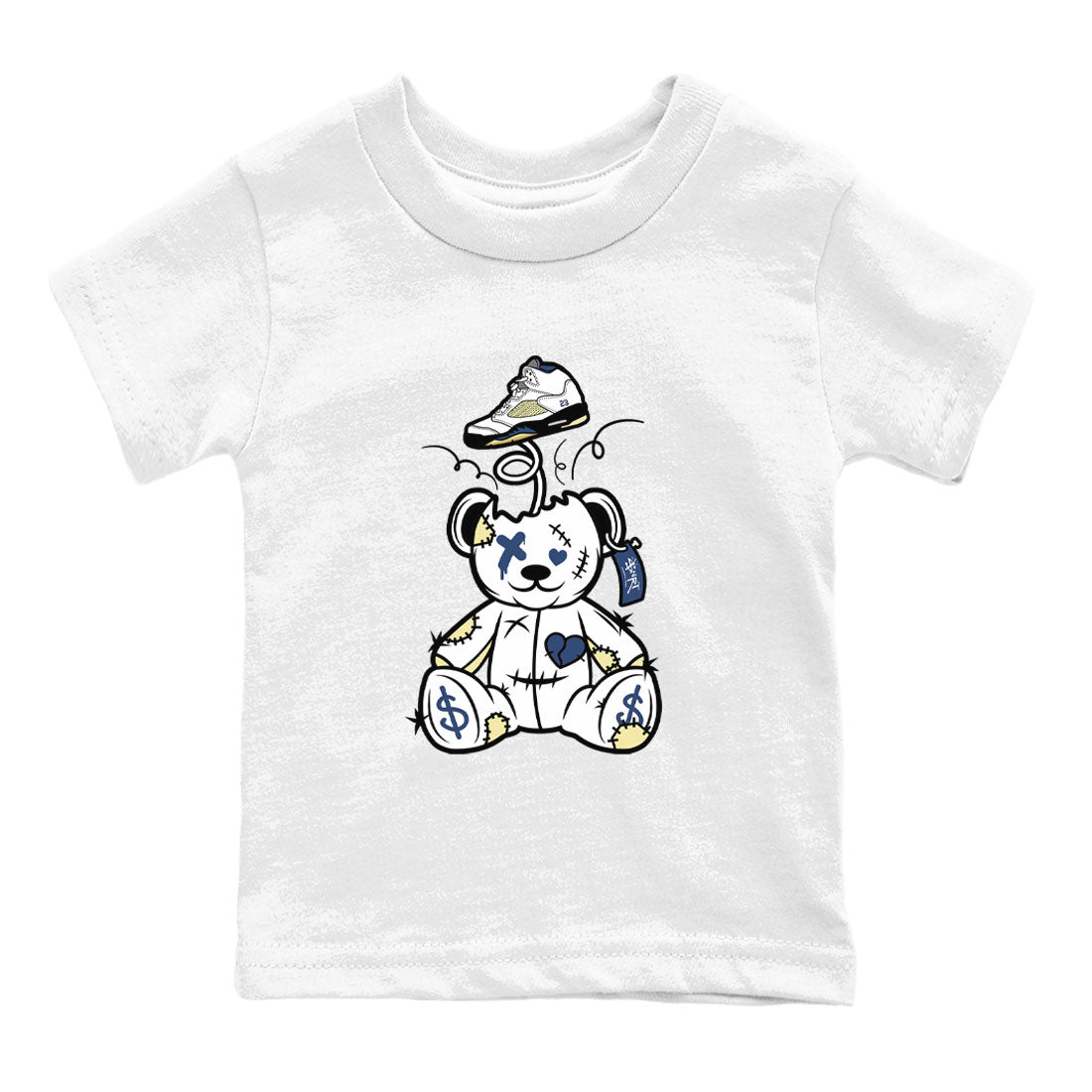 Surprise Teddy Bear snkmatch Tee Kids - Air Jordan 5 A Ma Maniere x Photon Dust