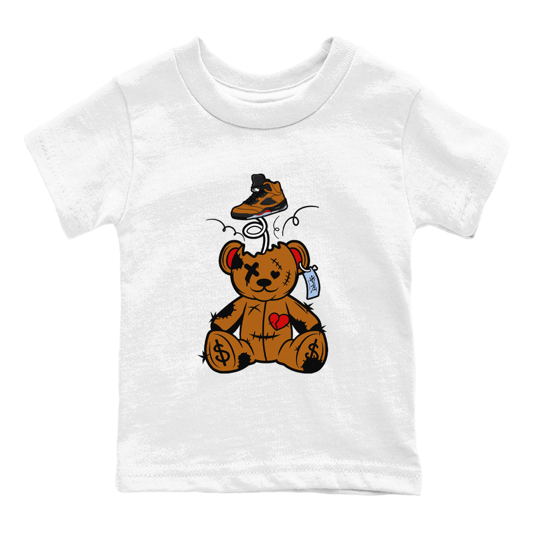 Surprise Teddy Bear snkmatch Tees Kids - Air Jordan 5 Archaeo Brown
