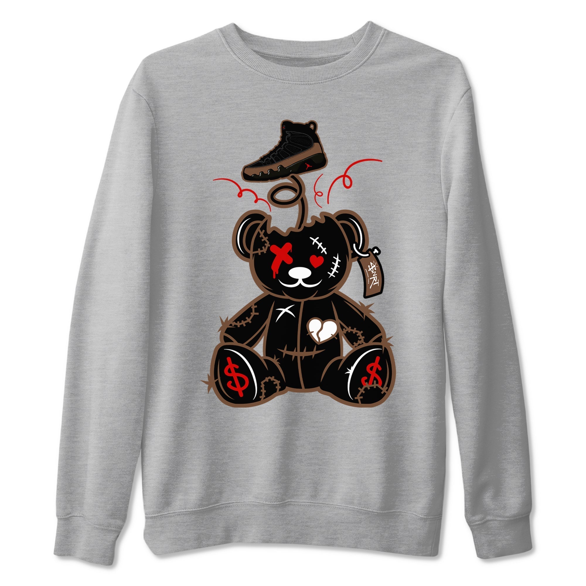 Surprise Teddy Bear snkmatch Tees - Air Jordan 9 Olive