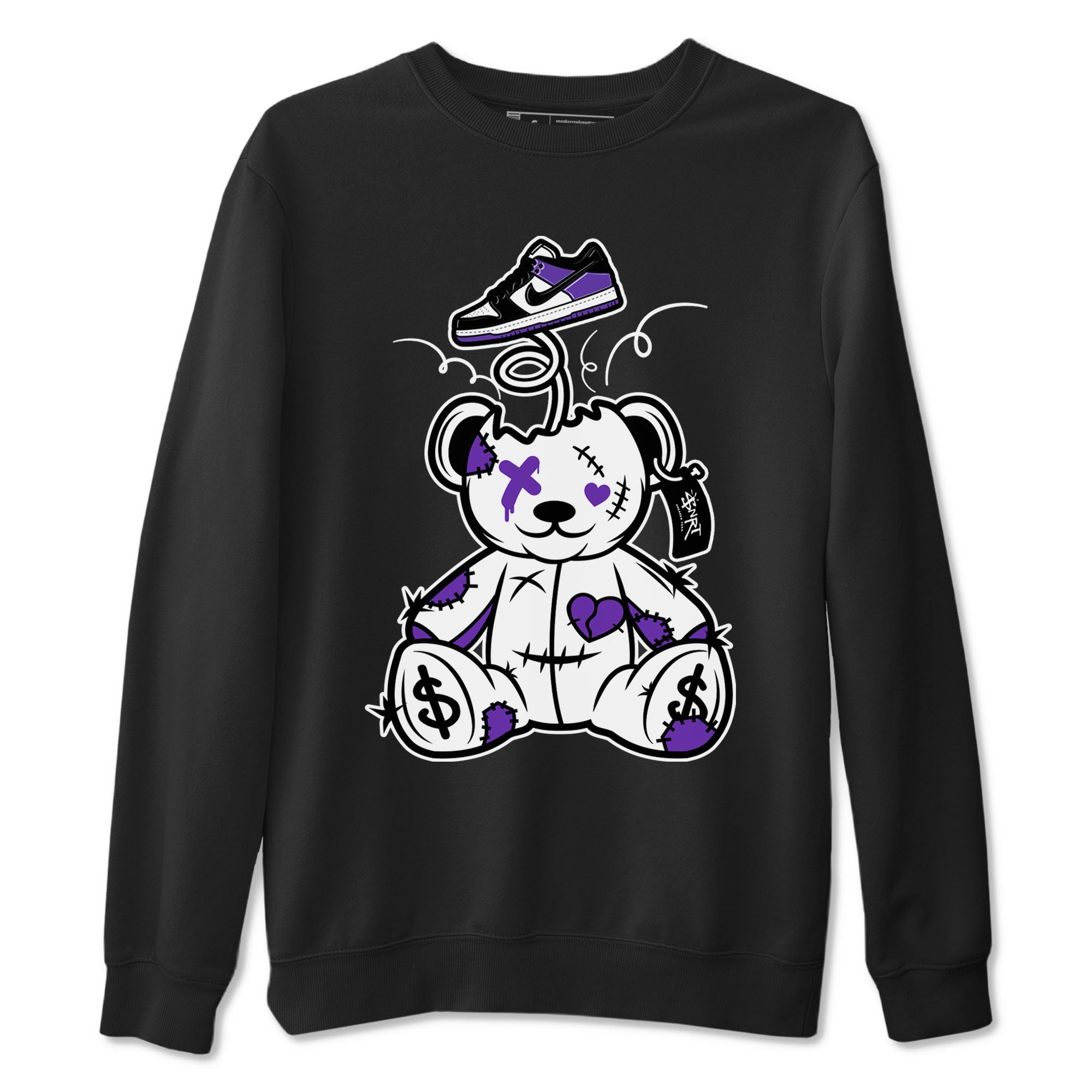 Surprise Teddy Bear snkmatch Tees - Dunk Low Court Purple