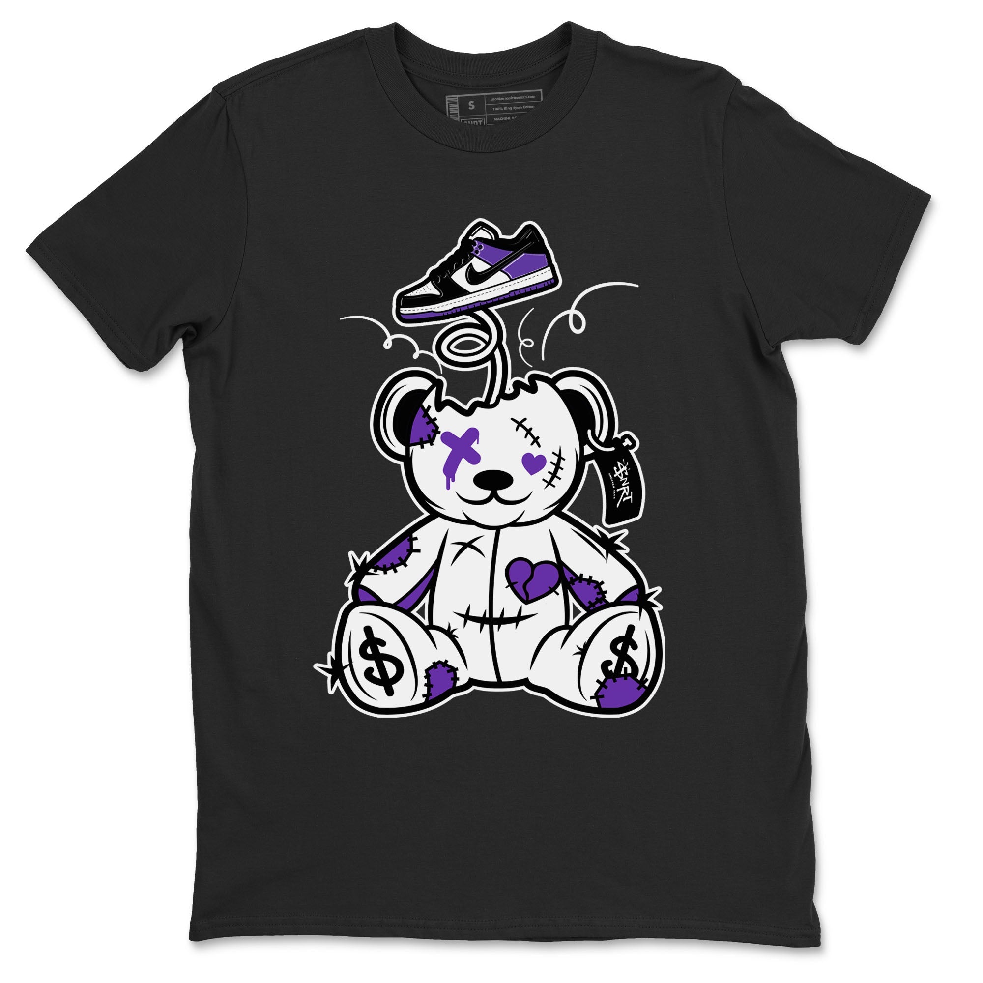 Surprise Teddy Bear snkmatch Tees - Dunk Low Court Purple
